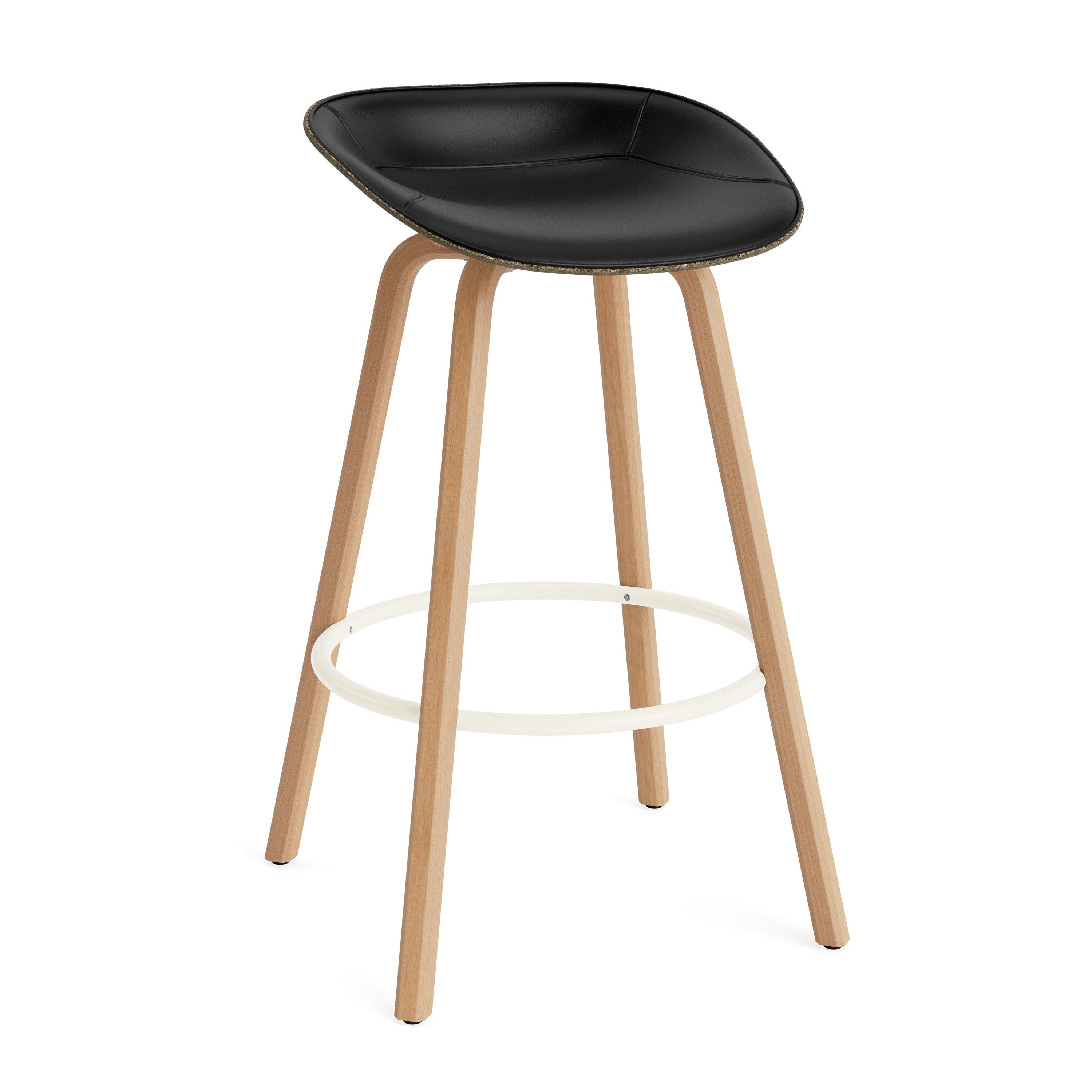 Upholsmotized barrier chair green mat with a beech base
