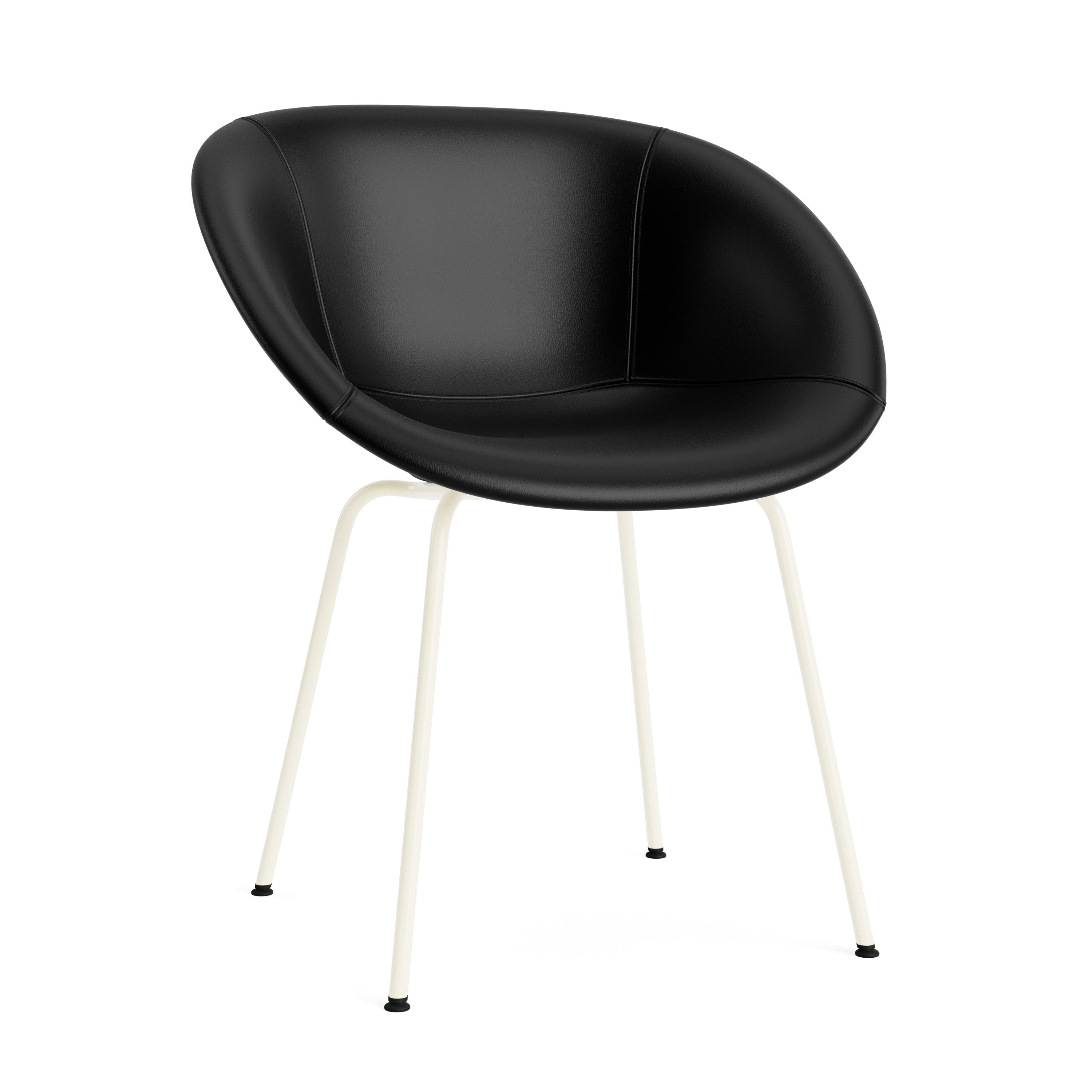 Armchair upholstered chair with a cream base