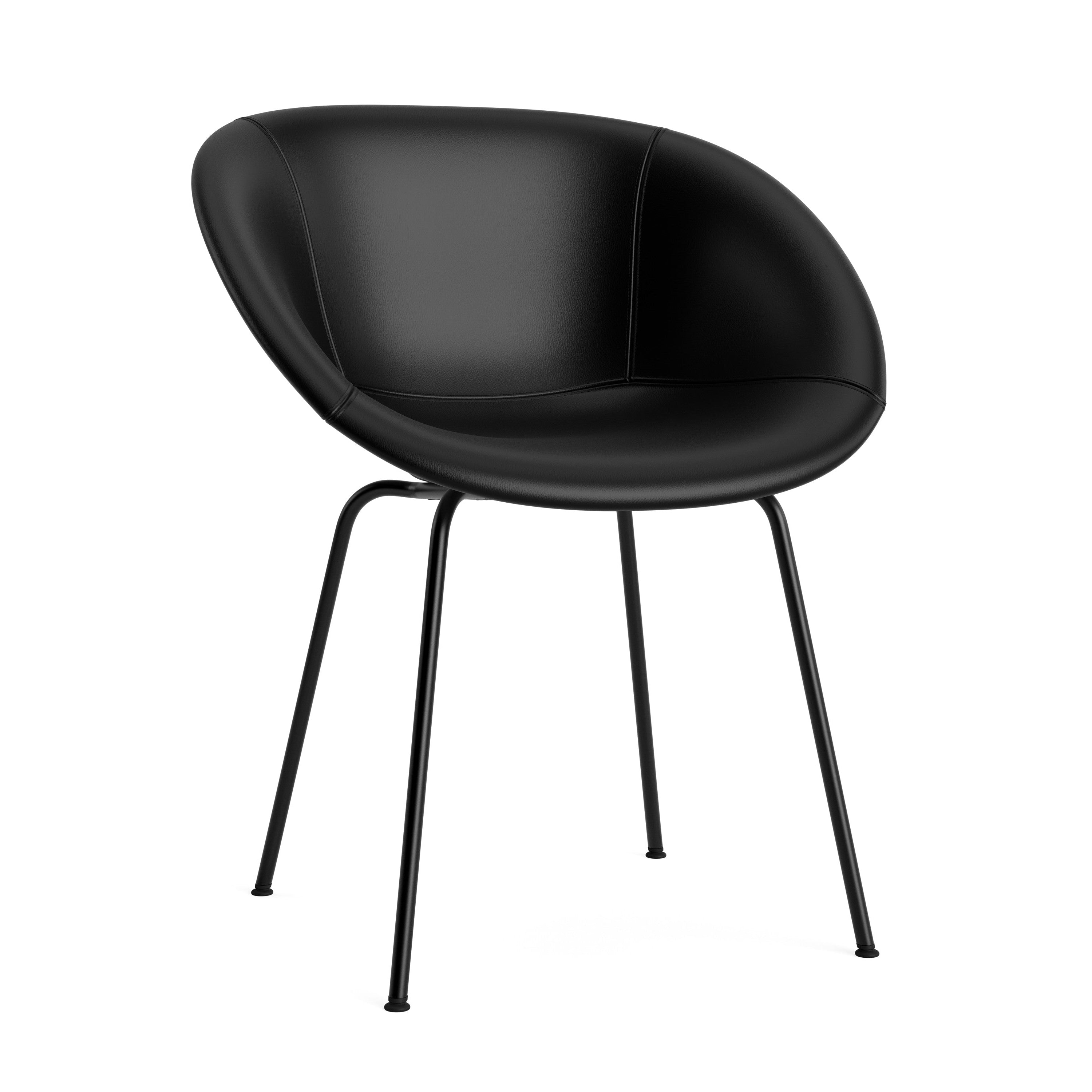 Krzesło tapicerowane MAT ARMCHAIR z czarną podstawą