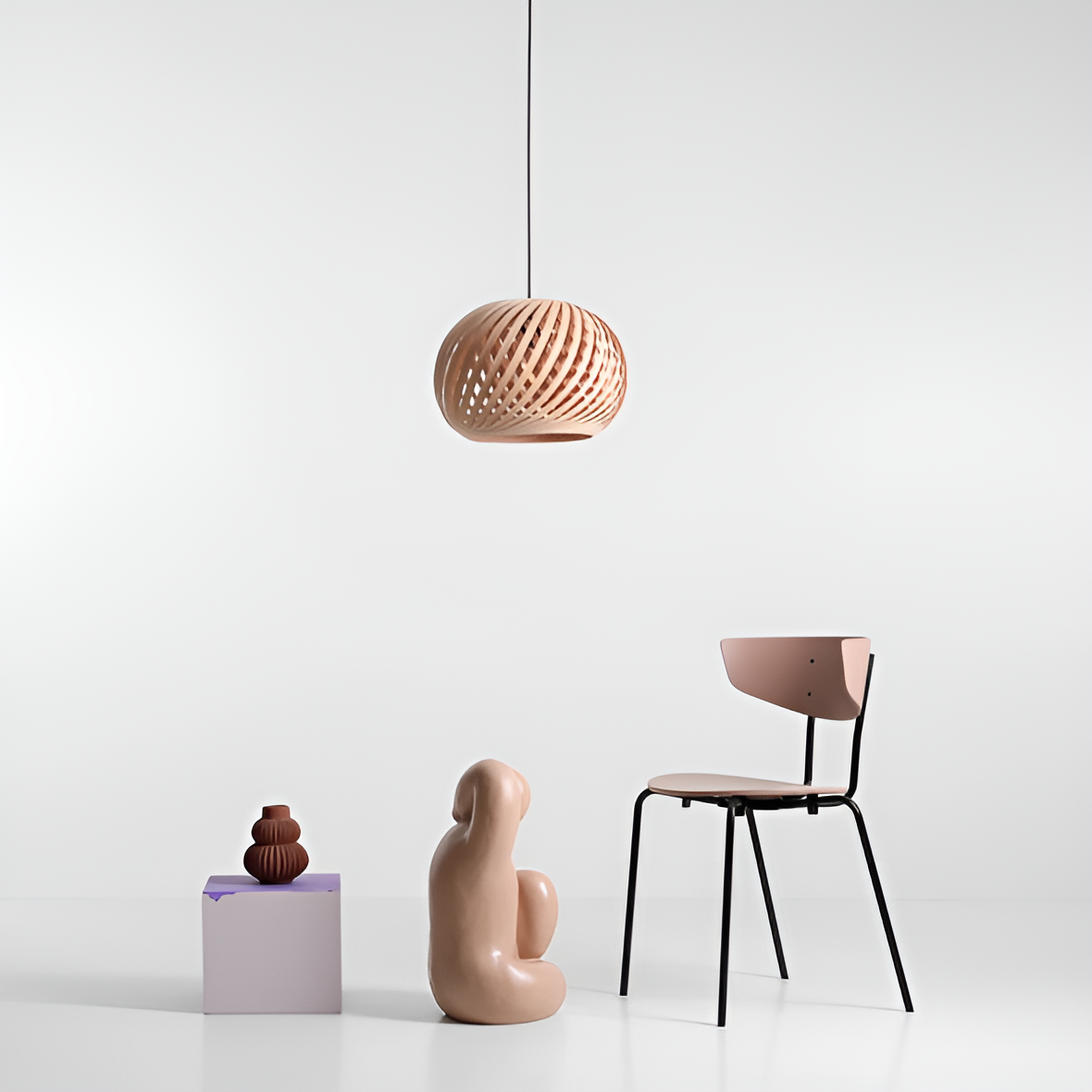 Lampa wisząca NATURE CROSS drewno