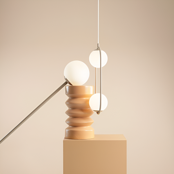 Hängelampe RIVA DUO beige
