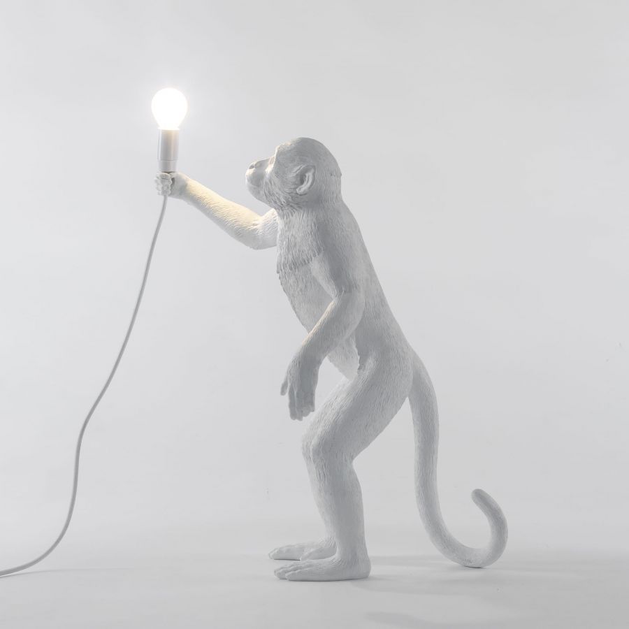 Lampa stołowa MONKEY STANDING biały