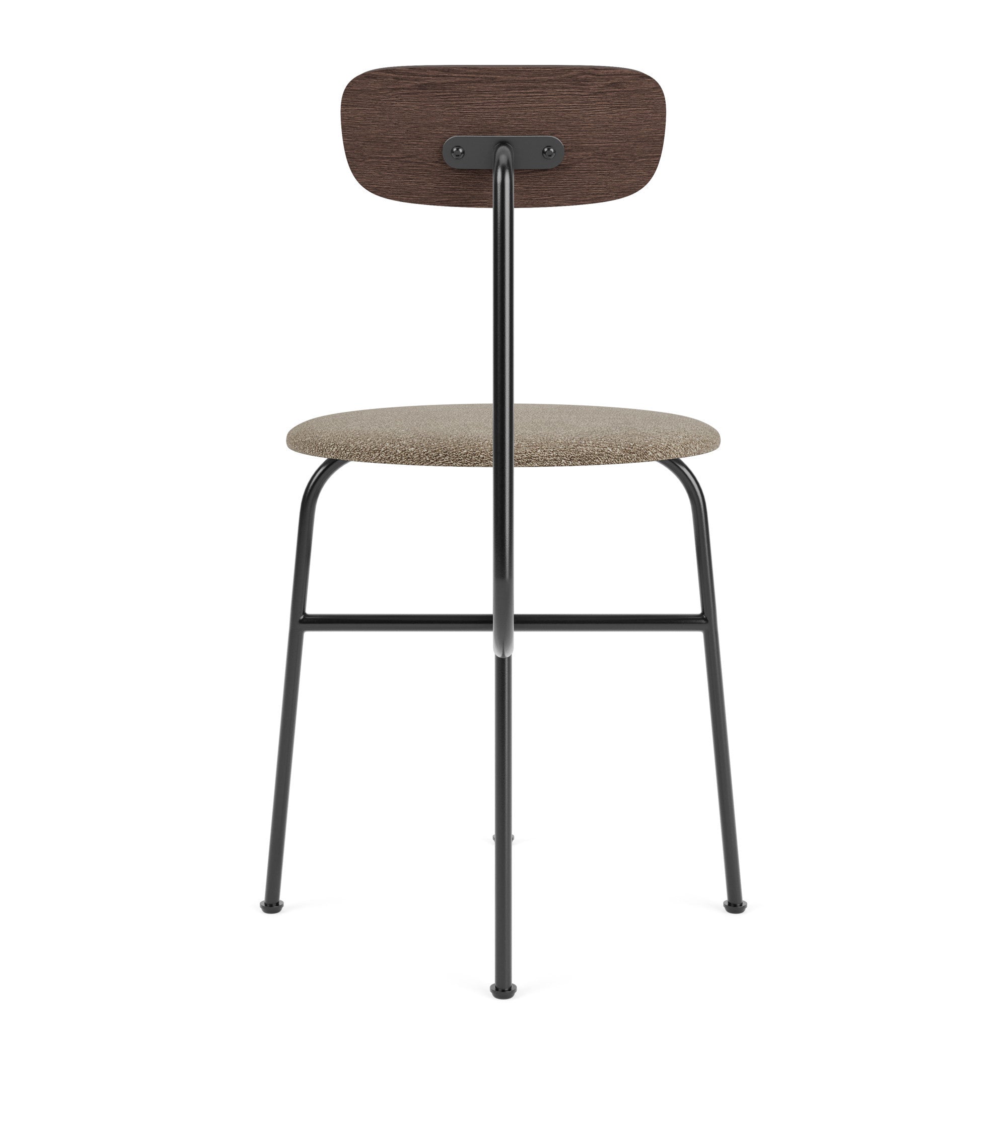 AFTEROOM chair dark oak veneer with upholstered beige seat