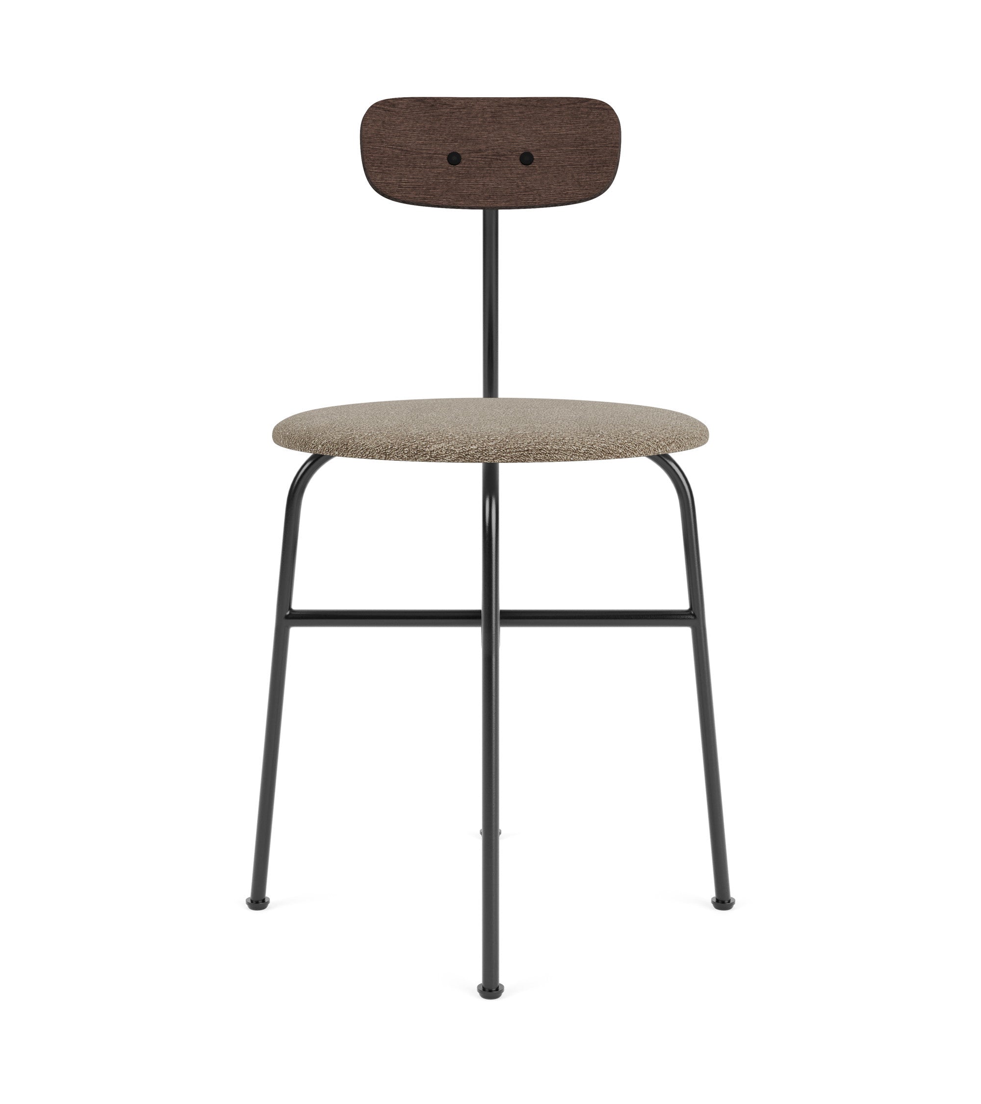 AFTEROOM chair dark oak veneer with upholstered beige seat