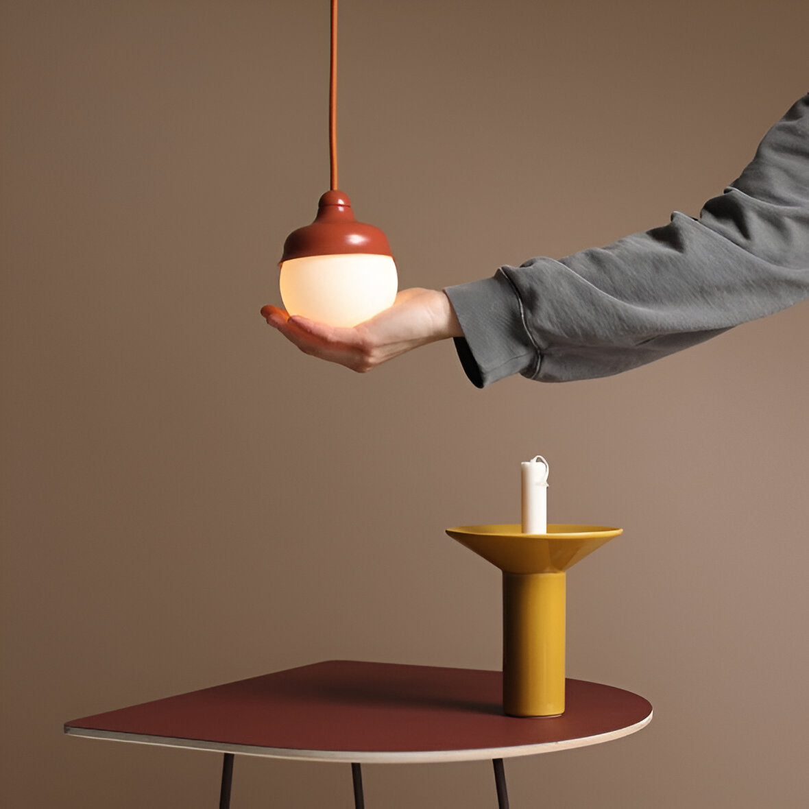 Lampa wisząca FALA ceglany