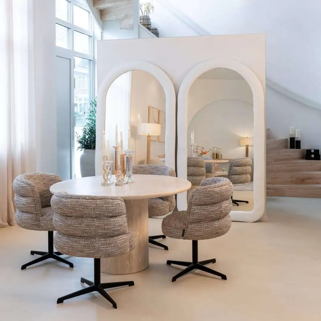 RENAISSANCE round table beige travertine