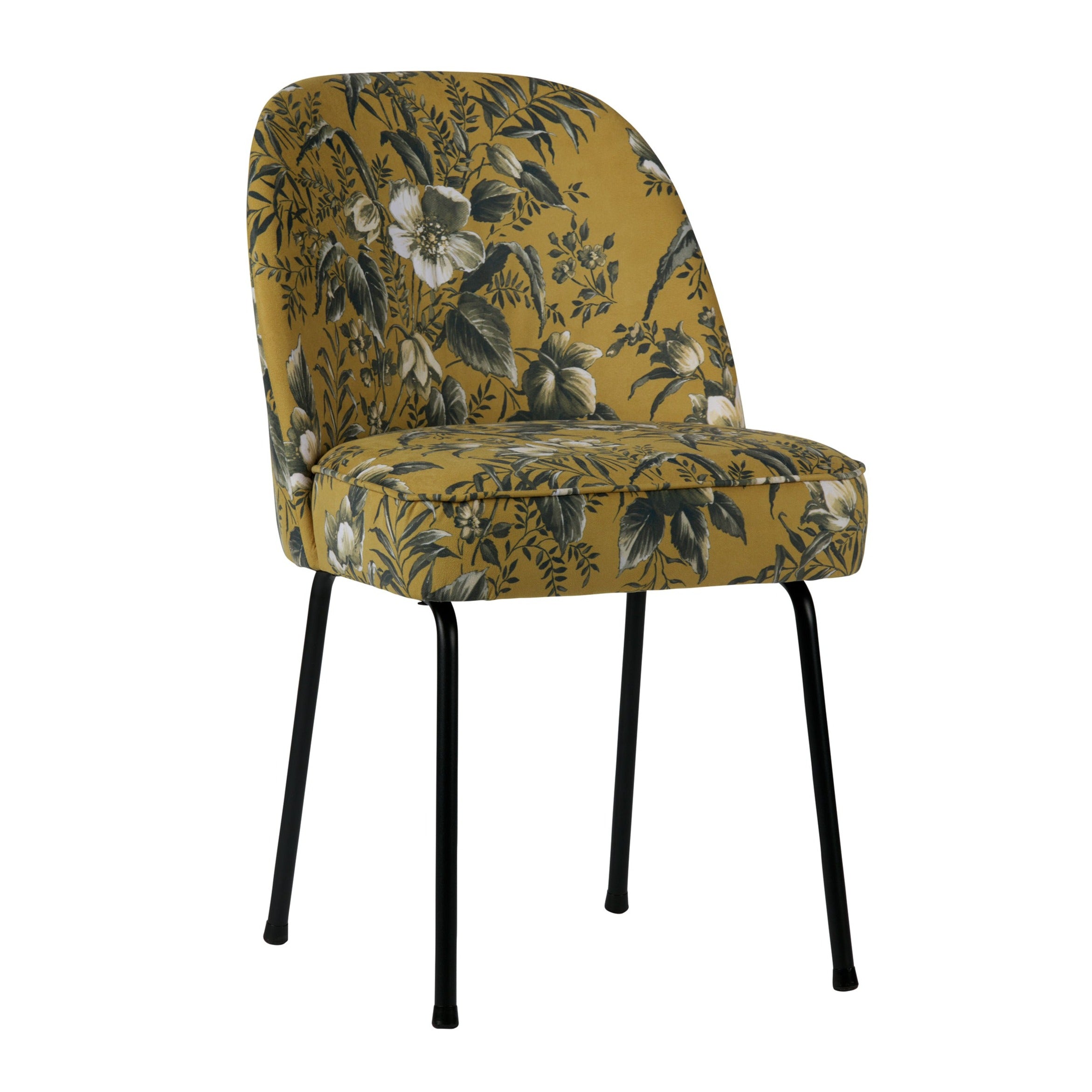 Krzesło aksamitne VOGUE POPPY musztardowy Be Pure    Eye on Design