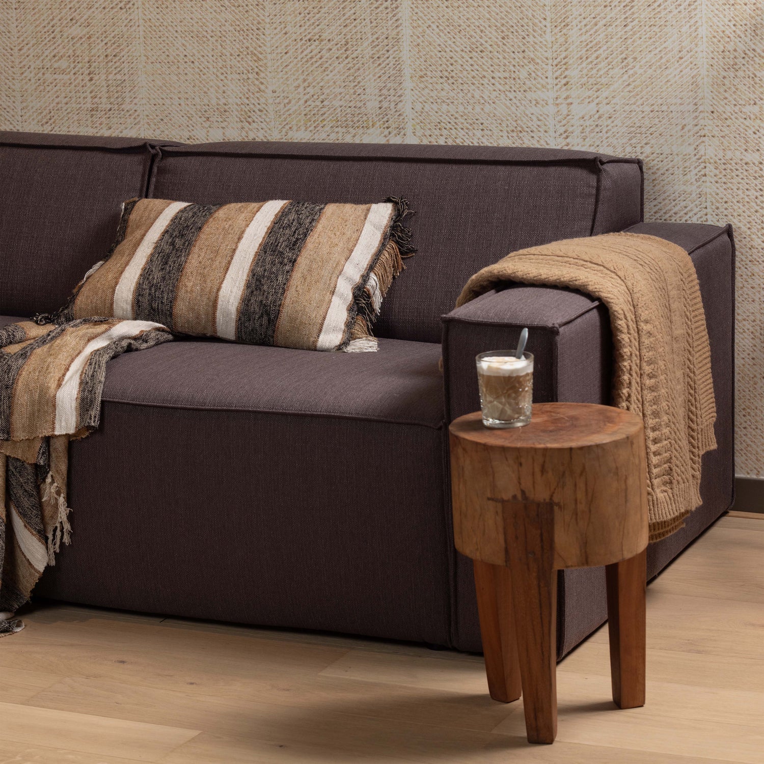 Beige and Gray BEEK Blanket
