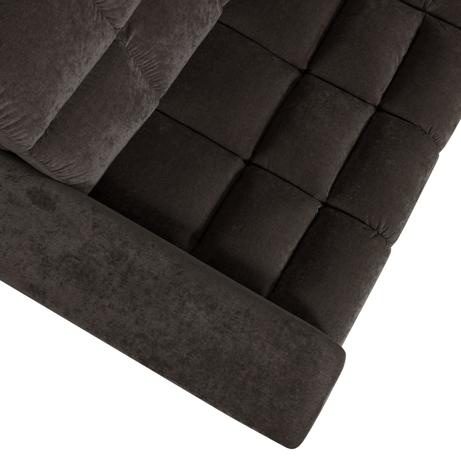 Right-facing corner sofa SECOND DATE in anthracite