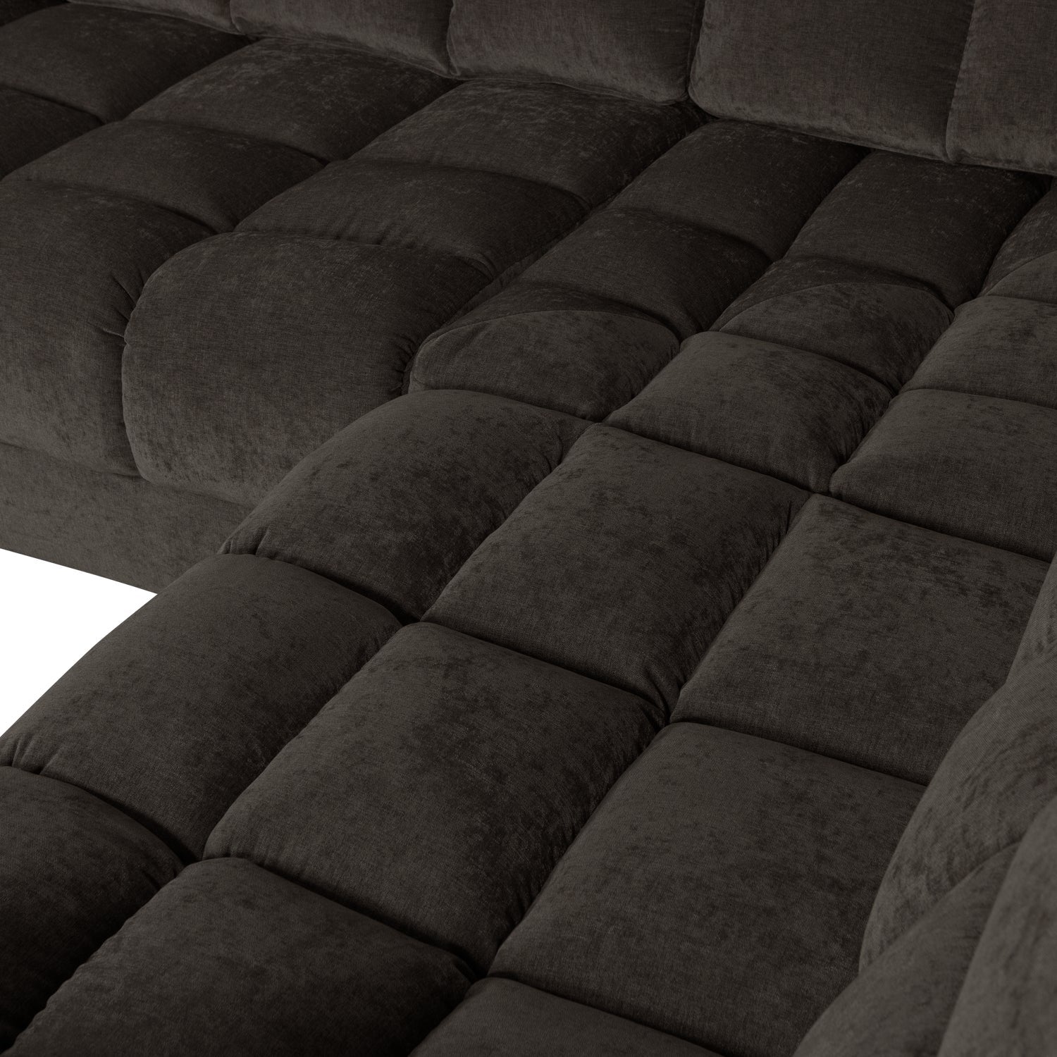 Right-facing corner sofa SECOND DATE in anthracite