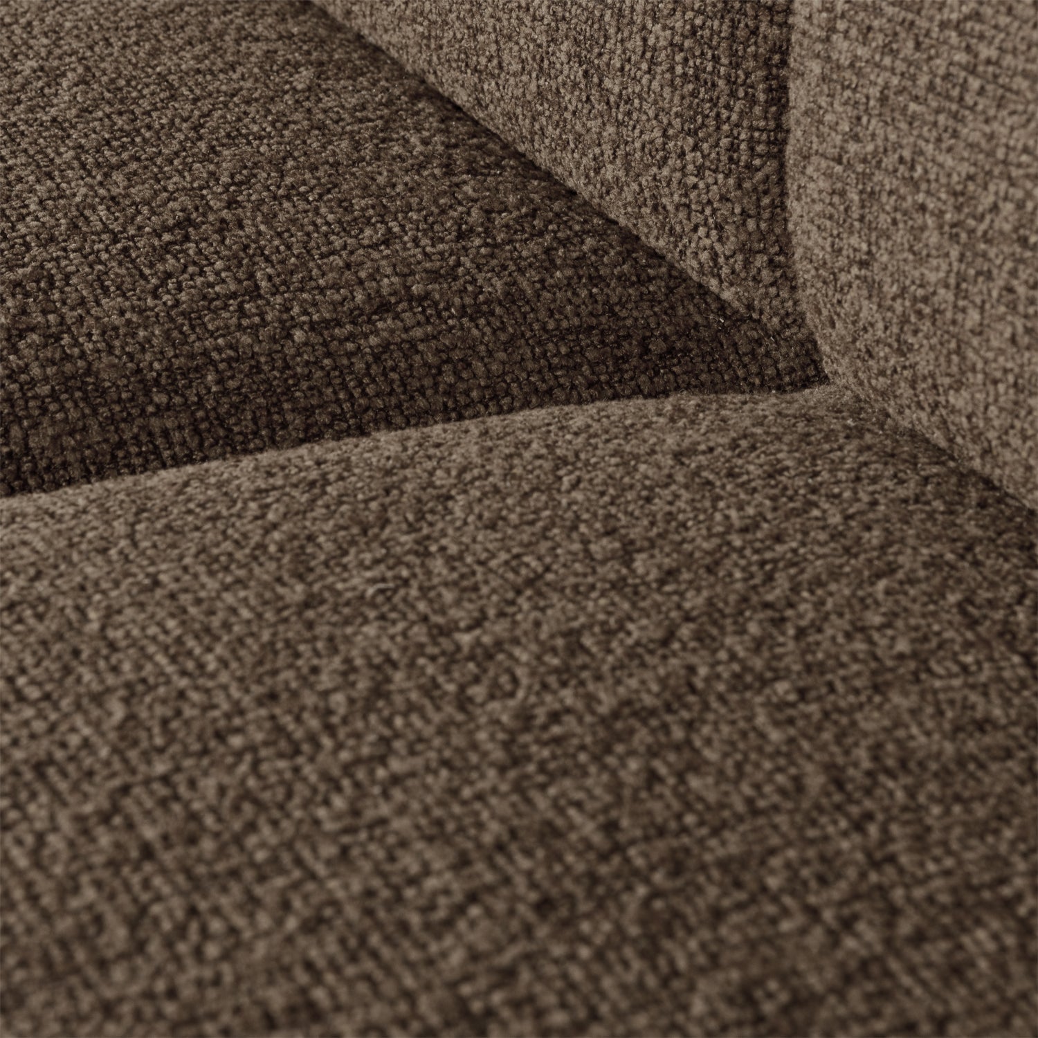 Modulares Sofa MOJO - 1-sitziges Element in dunkelbraunem Bouclé