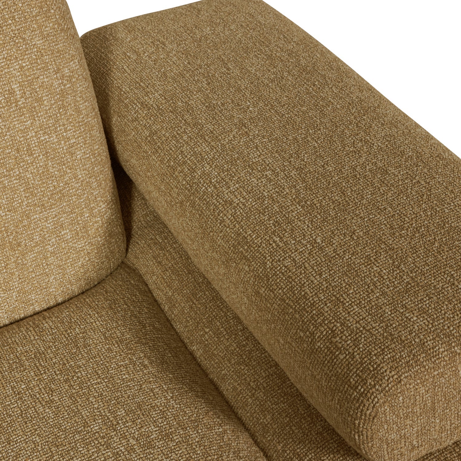 Modulares Sofa MOJO - rechte Element in dunklem Honig-Bouclé