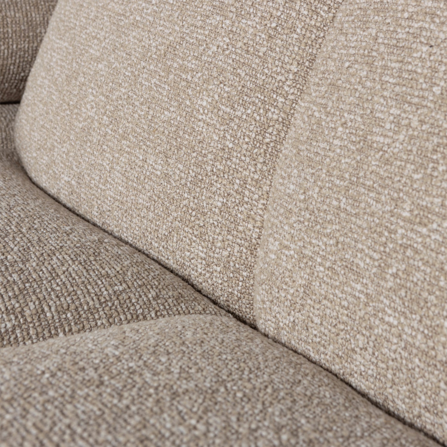 Sofa modułowa MOJO - element 1,5-osobowy lewostronny beżowy melanż bouclé