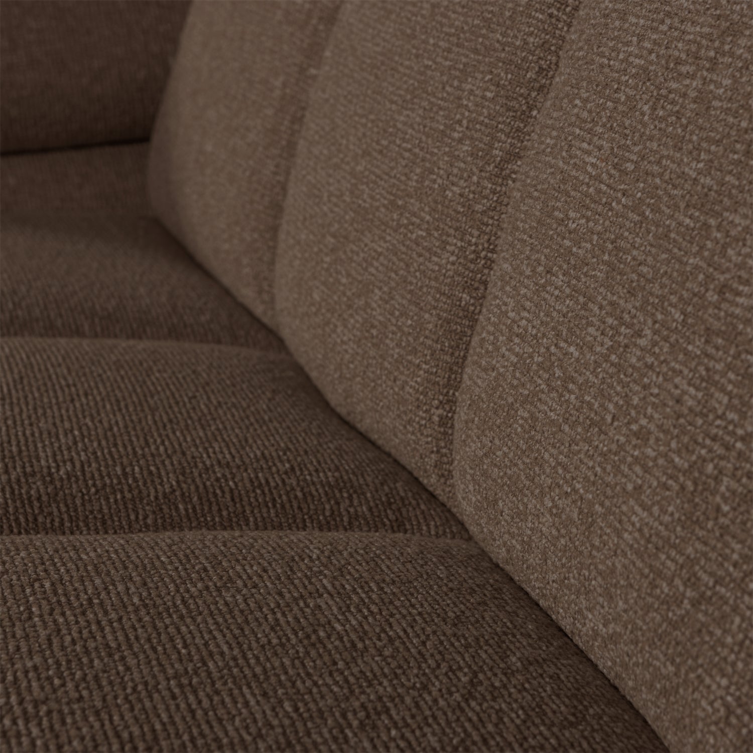 Sofa modułowa MOJO - element 2-osobowy lewostronny ciemnobrązowy bouclé