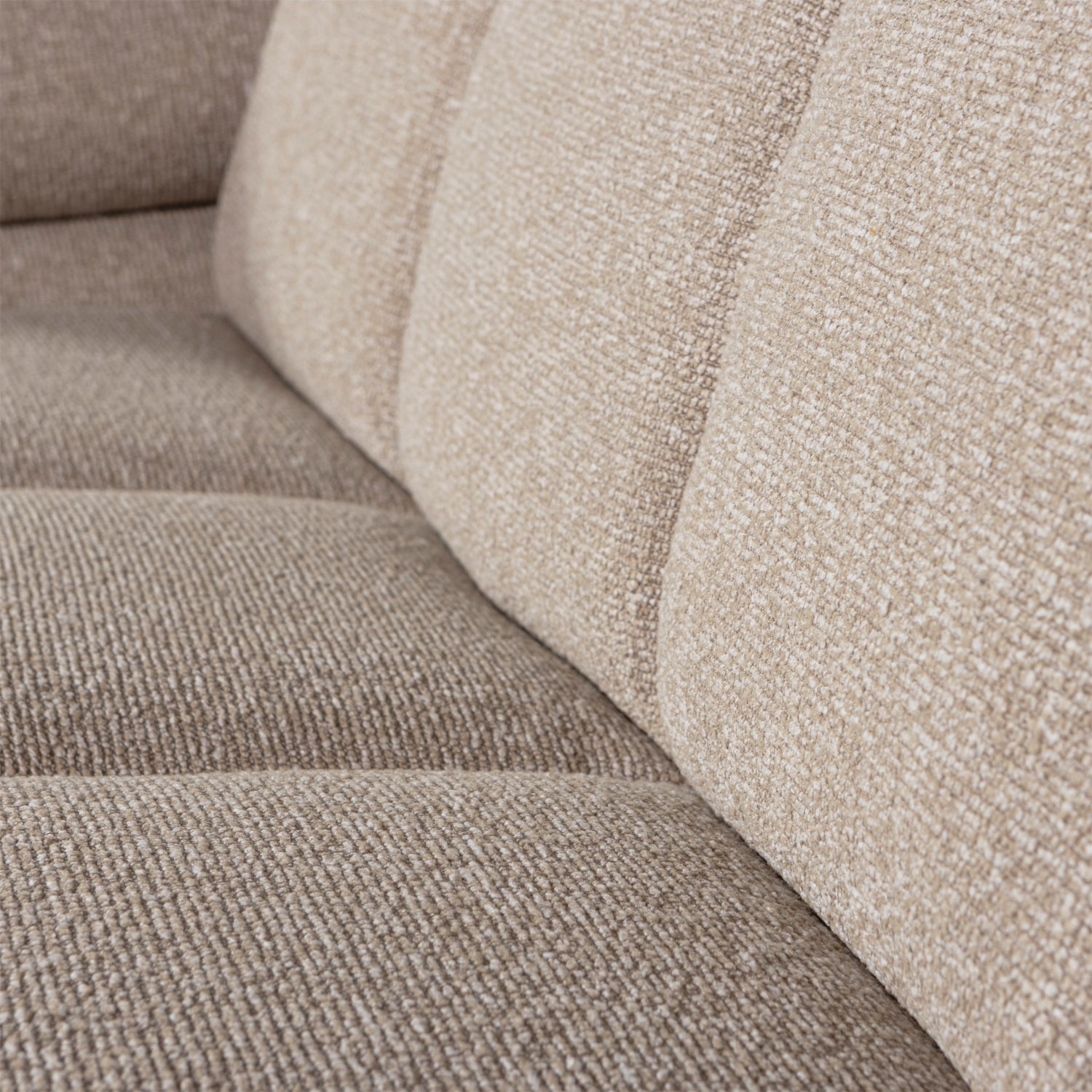 Sofa modułowa MOJO - element 2-osobowy lewostronny beżowy melanż bouclé