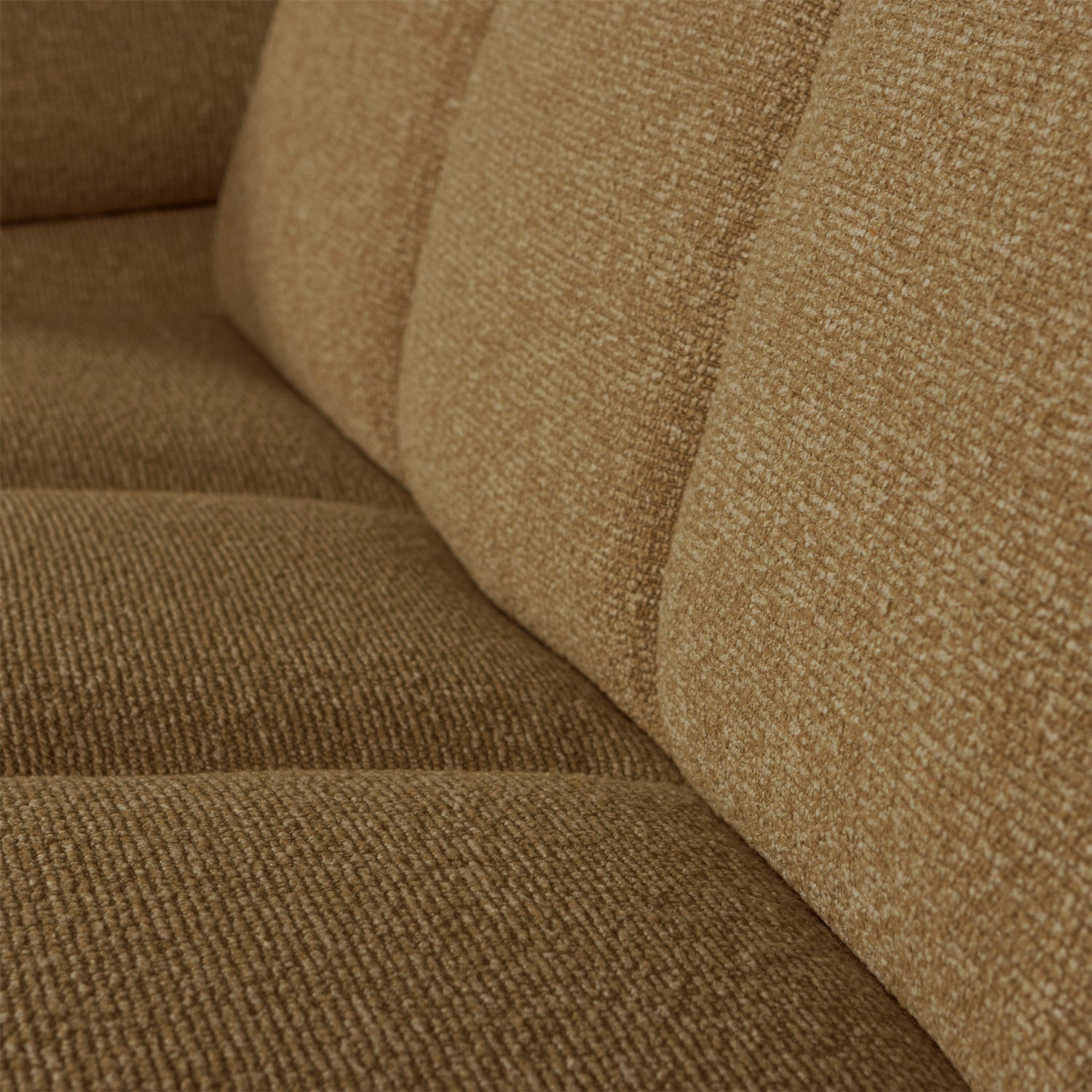 Sofa modułowa MOJO - element 2-osobowy lewostronny ciemny miodowy bouclé