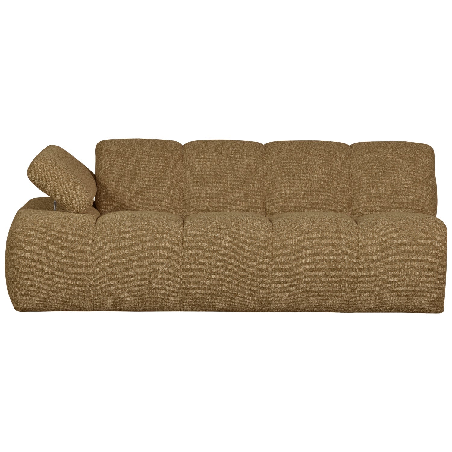 Sofa modułowa MOJO - element 2-osobowy lewostronny ciemny miodowy bouclé