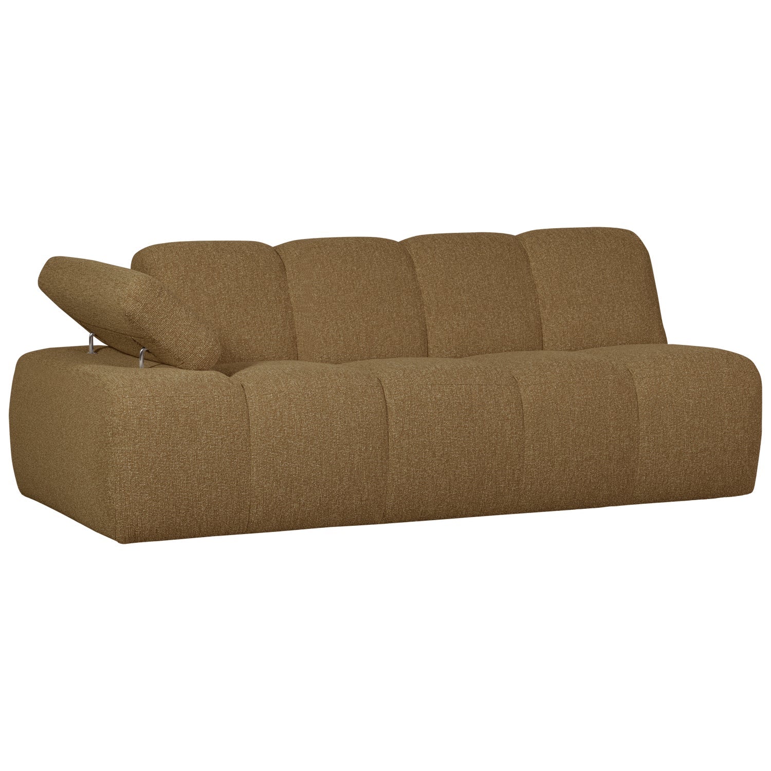 Sofa modułowa MOJO - element 2-osobowy lewostronny ciemny miodowy bouclé