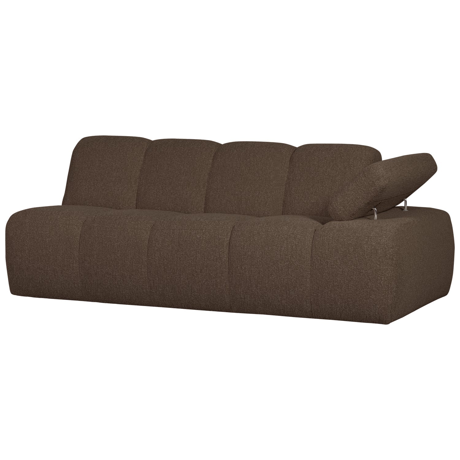MOJO modular sofa - right-facing 2-seater dark brown bouclé element