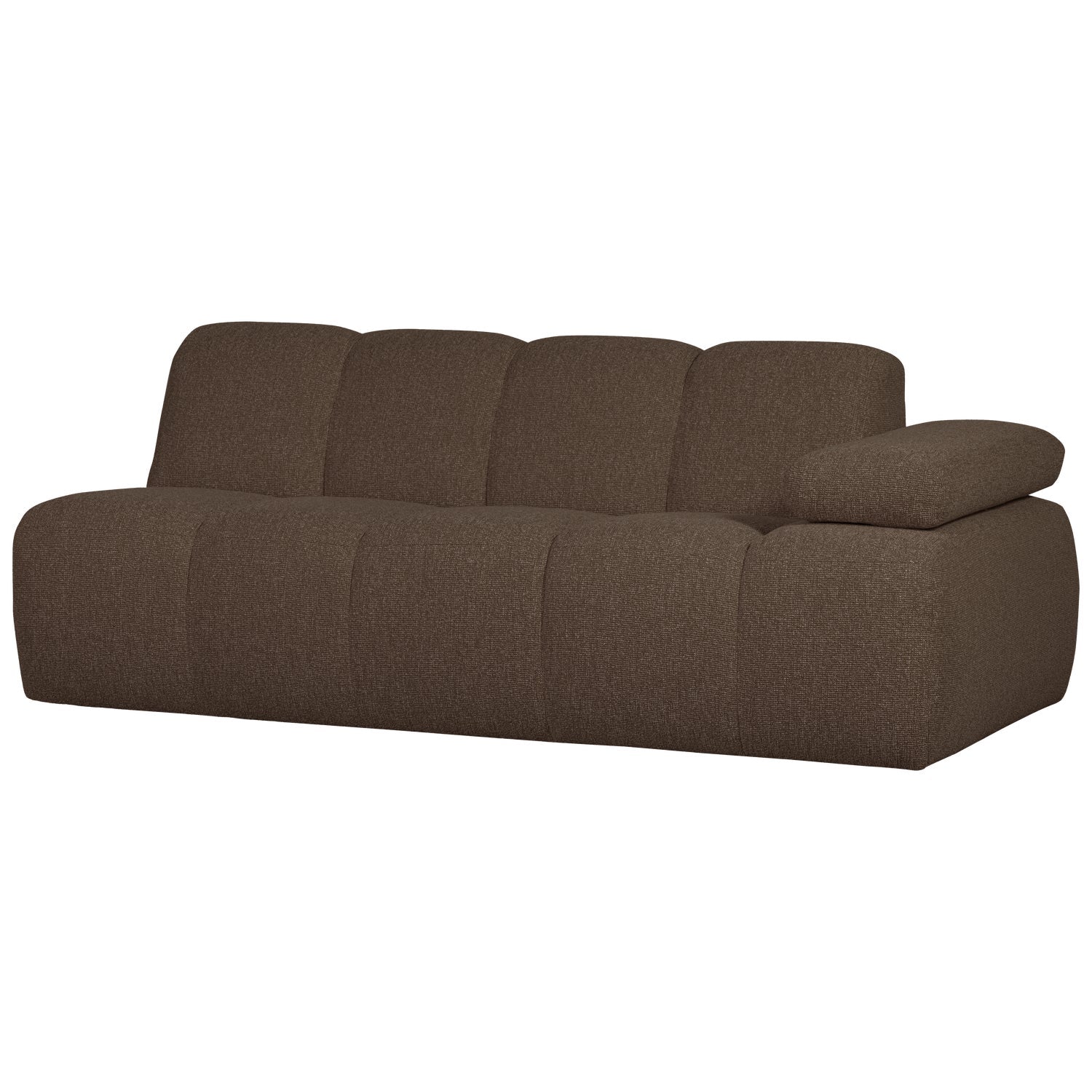 MOJO modular sofa - right-facing 2-seater dark brown bouclé element