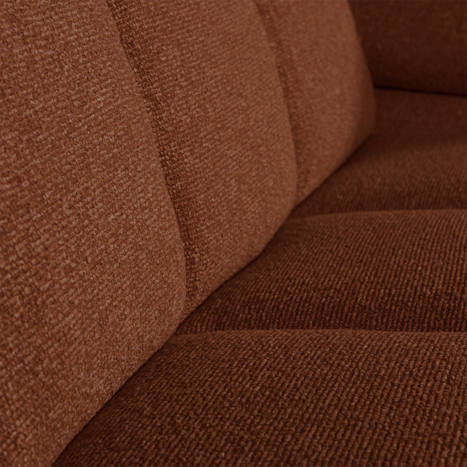 Sofa modułowa MOJO - element 2-osobowy prawostronny brązowy bouclé