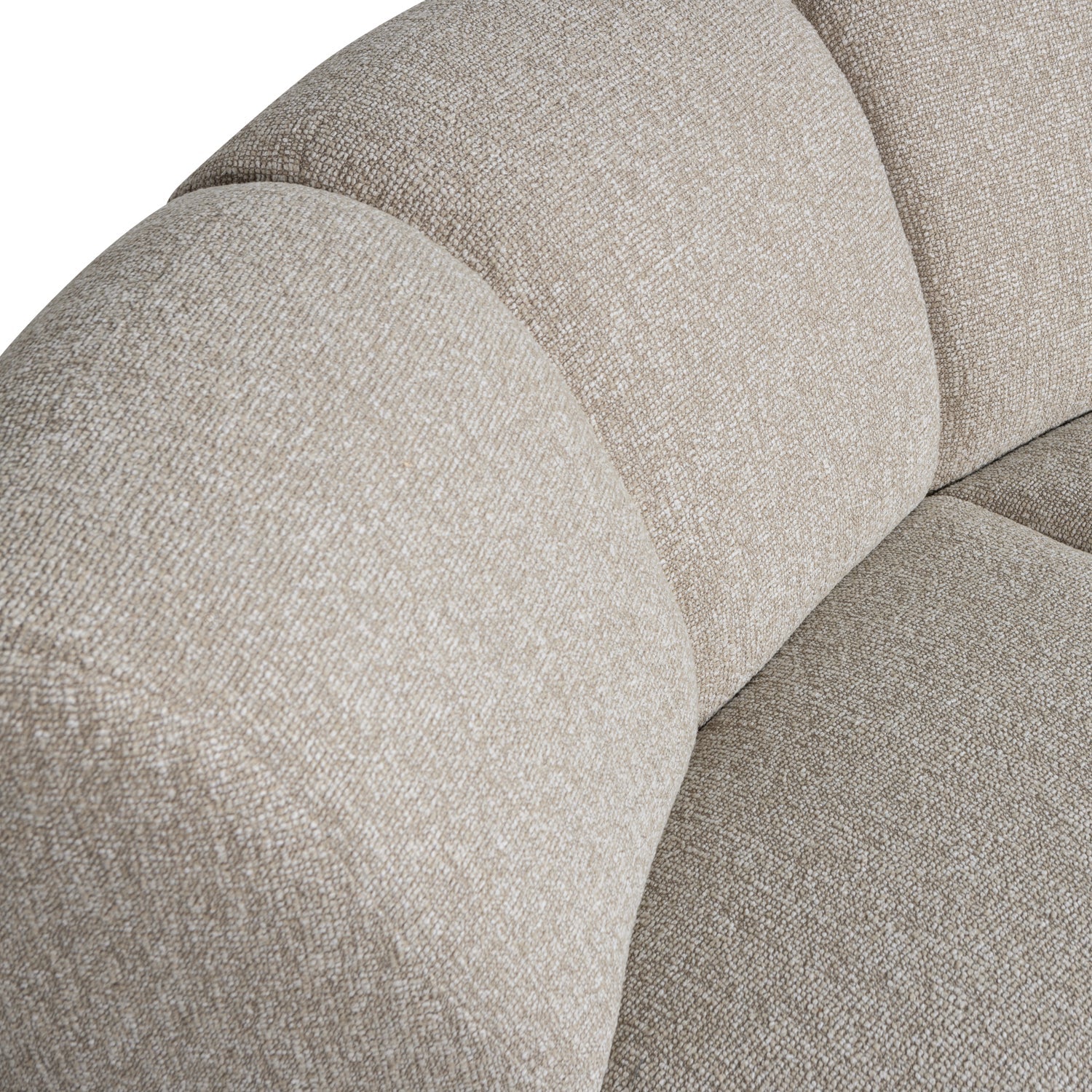 Sofa modułowa MOJO - element narożny beżowy melanż bouclé
