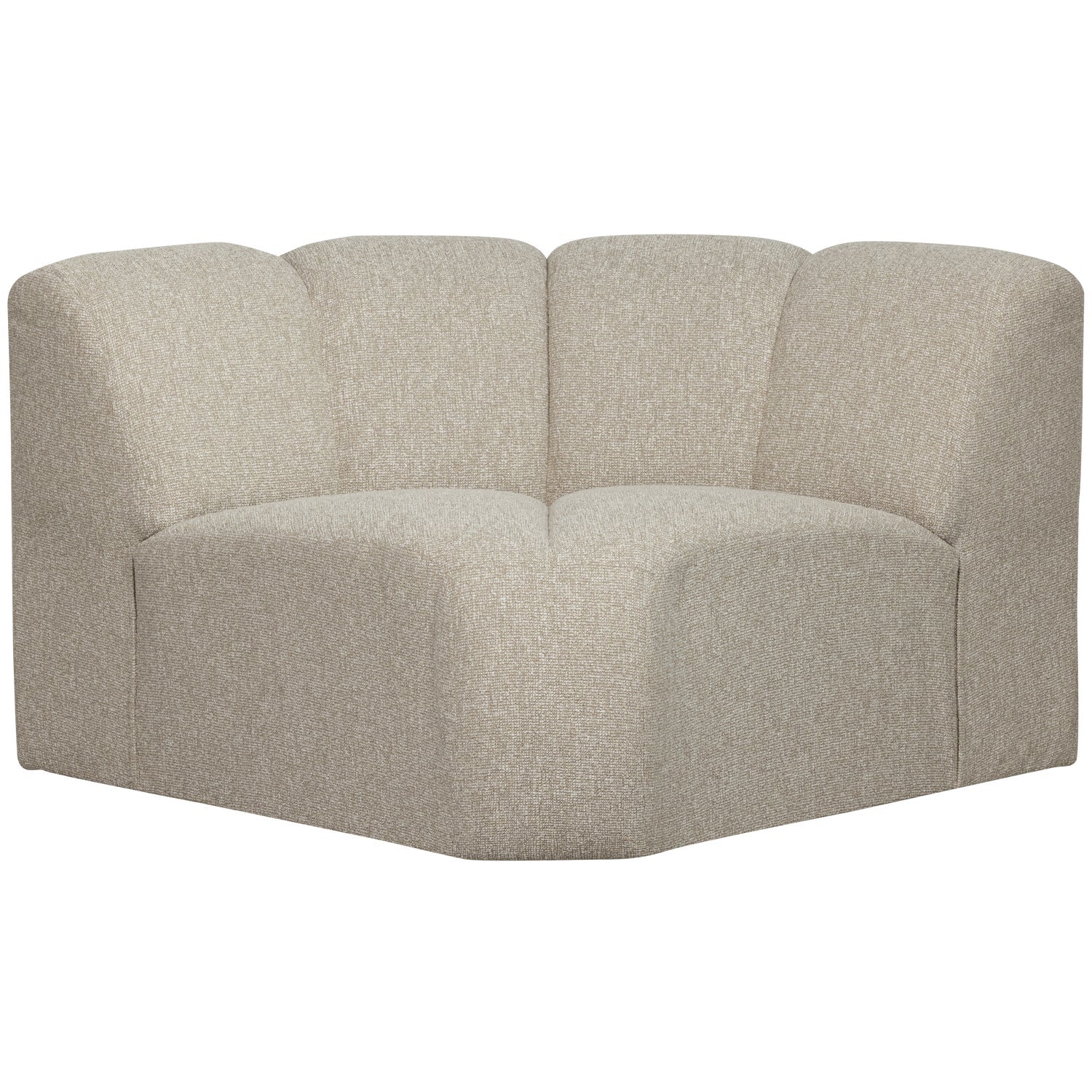 Sofa modułowa MOJO - element narożny beżowy melanż bouclé