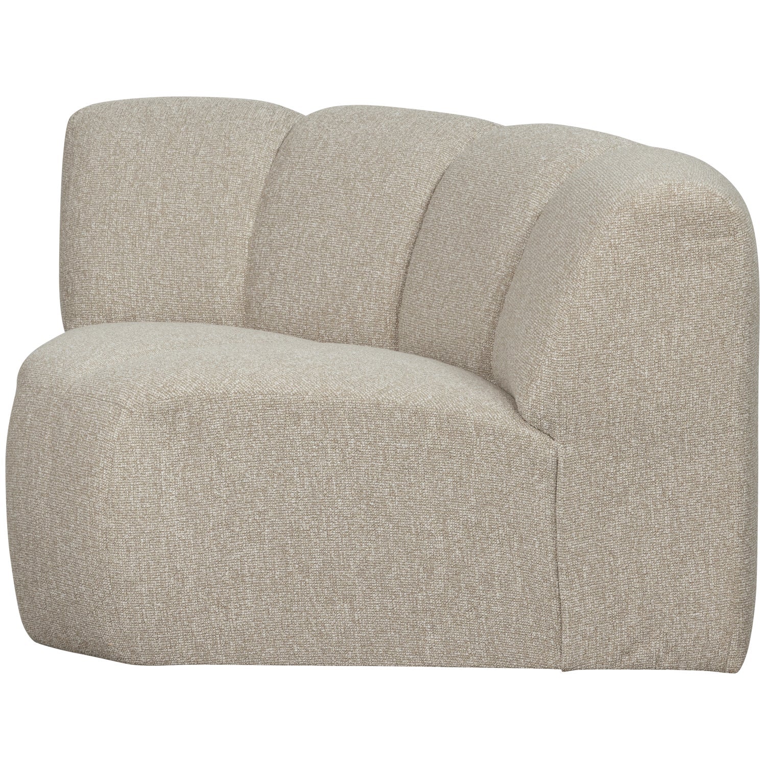 Sofa modułowa MOJO - element narożny beżowy melanż bouclé