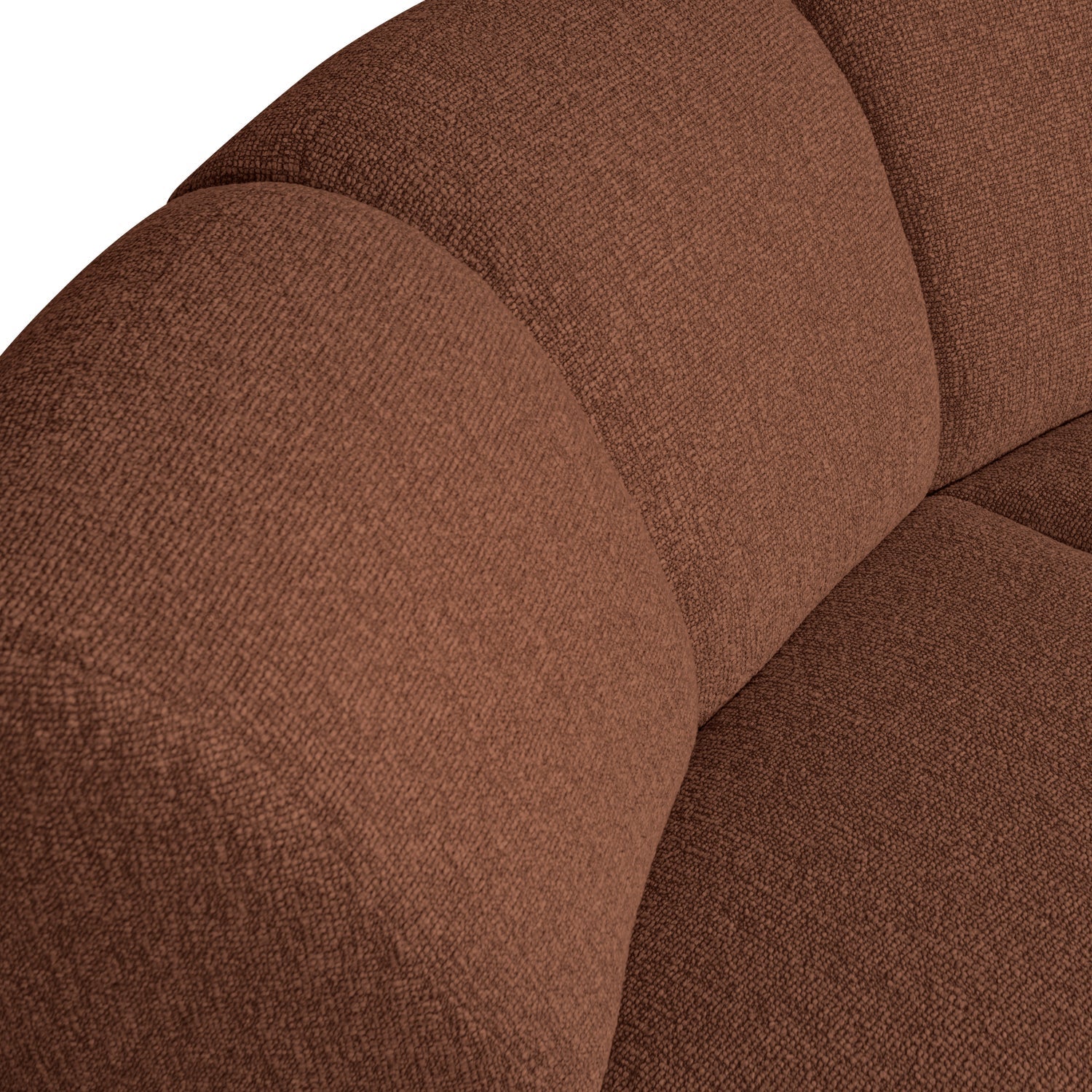 Sofa modułowa MOJO - element narożny brązowy bouclé