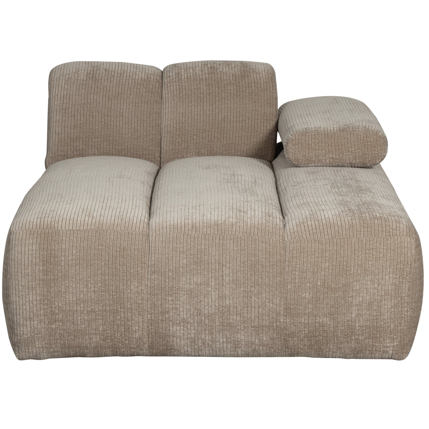 MOJO modular sofa - right-facing chaise longue dark sandy corduroy