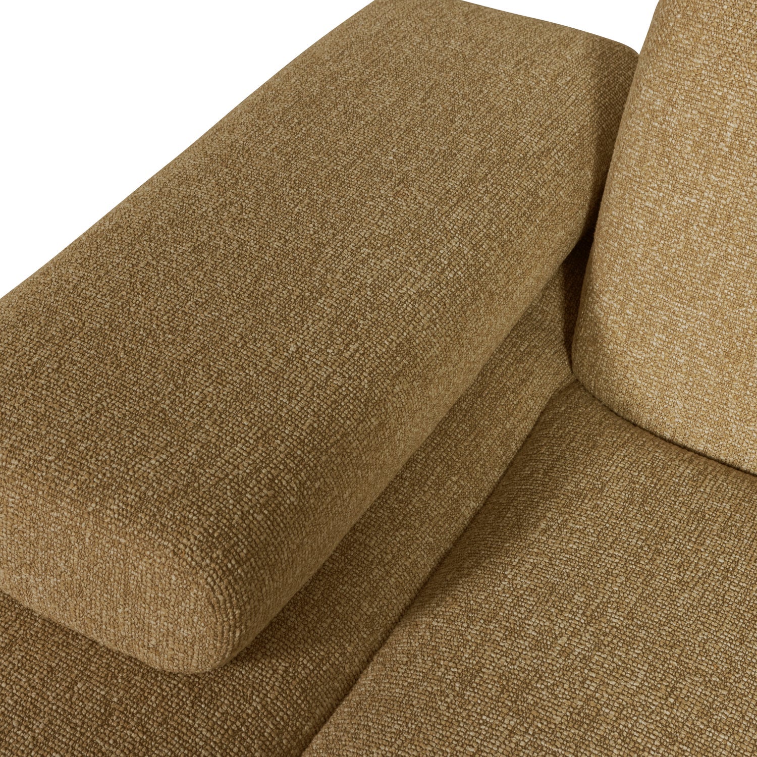 Sofa modułowa MOJO - szezlong lewostronny ciemny miodowy bouclé
