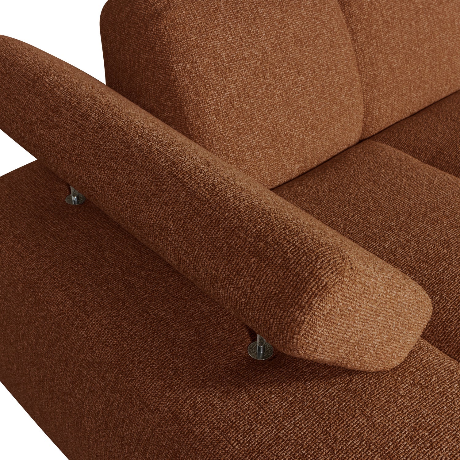 Sofa modułowa MOJO - szezlong lewostronny brązowy bouclé