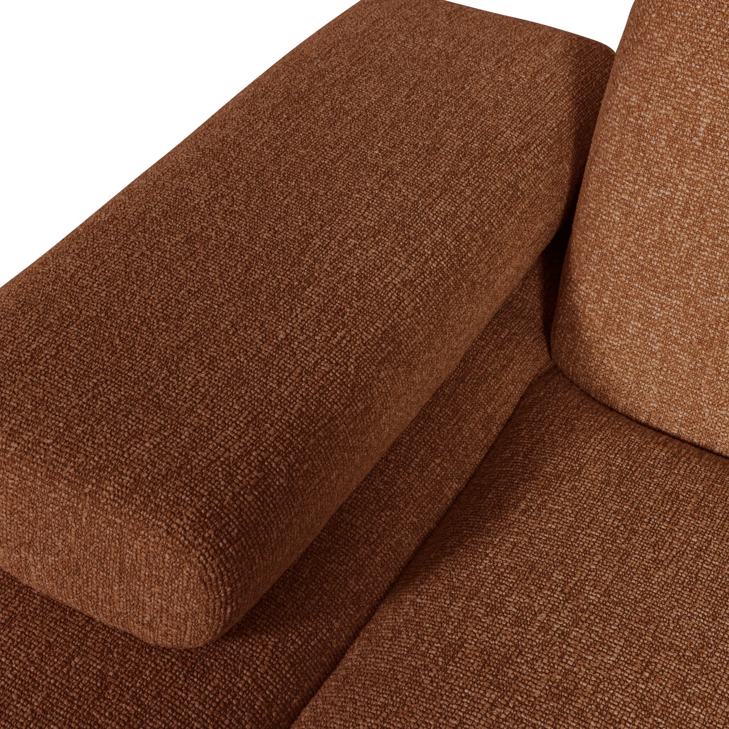 Sofa modułowa MOJO - szezlong lewostronny brązowy bouclé