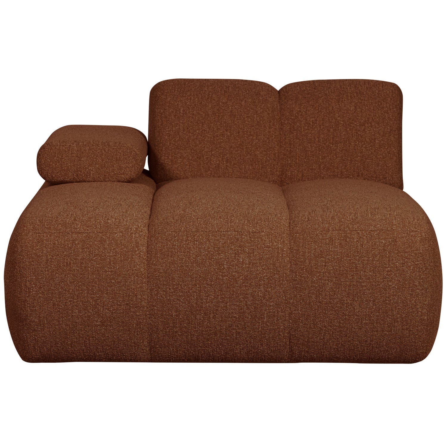 Sofa modułowa MOJO - szezlong lewostronny brązowy bouclé