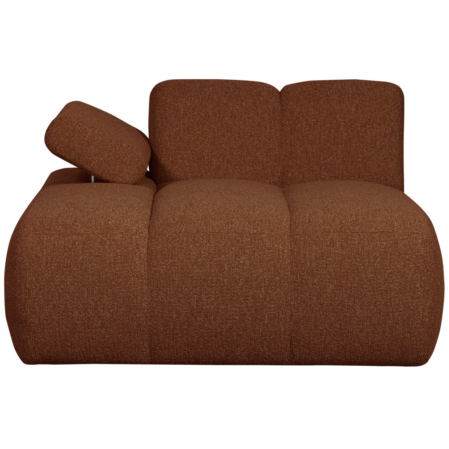 Sofa modułowa MOJO - szezlong lewostronny brązowy bouclé