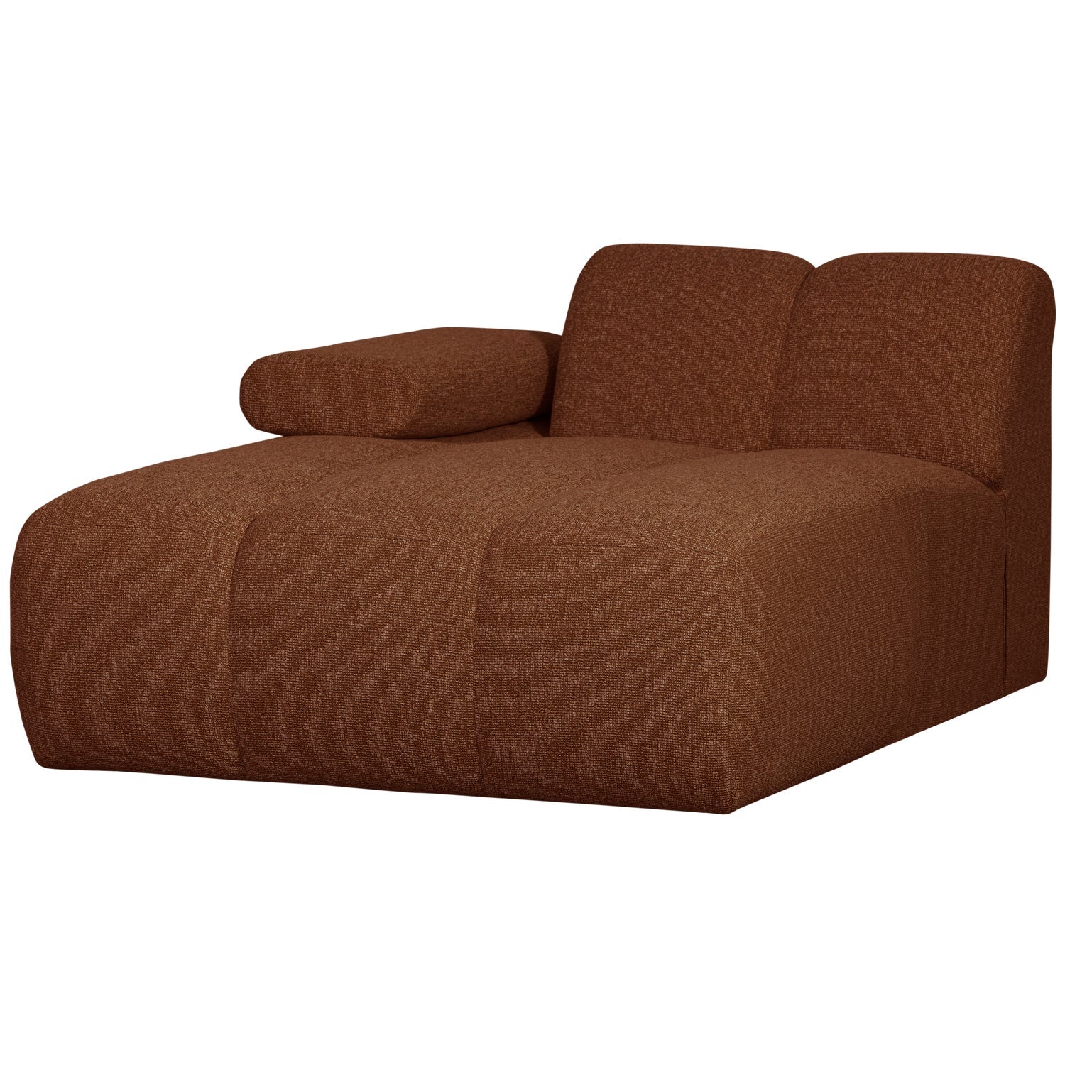 Sofa modułowa MOJO - szezlong lewostronny brązowy bouclé