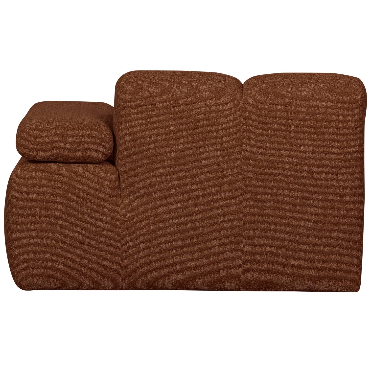 Sofa modułowa MOJO - szezlong prawostronny brązowy bouclé