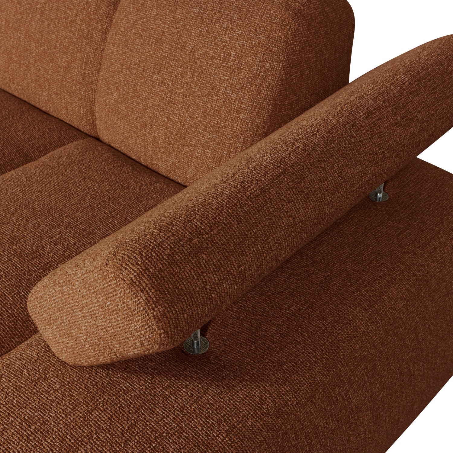 Sofa modułowa MOJO - szezlong prawostronny brązowy bouclé