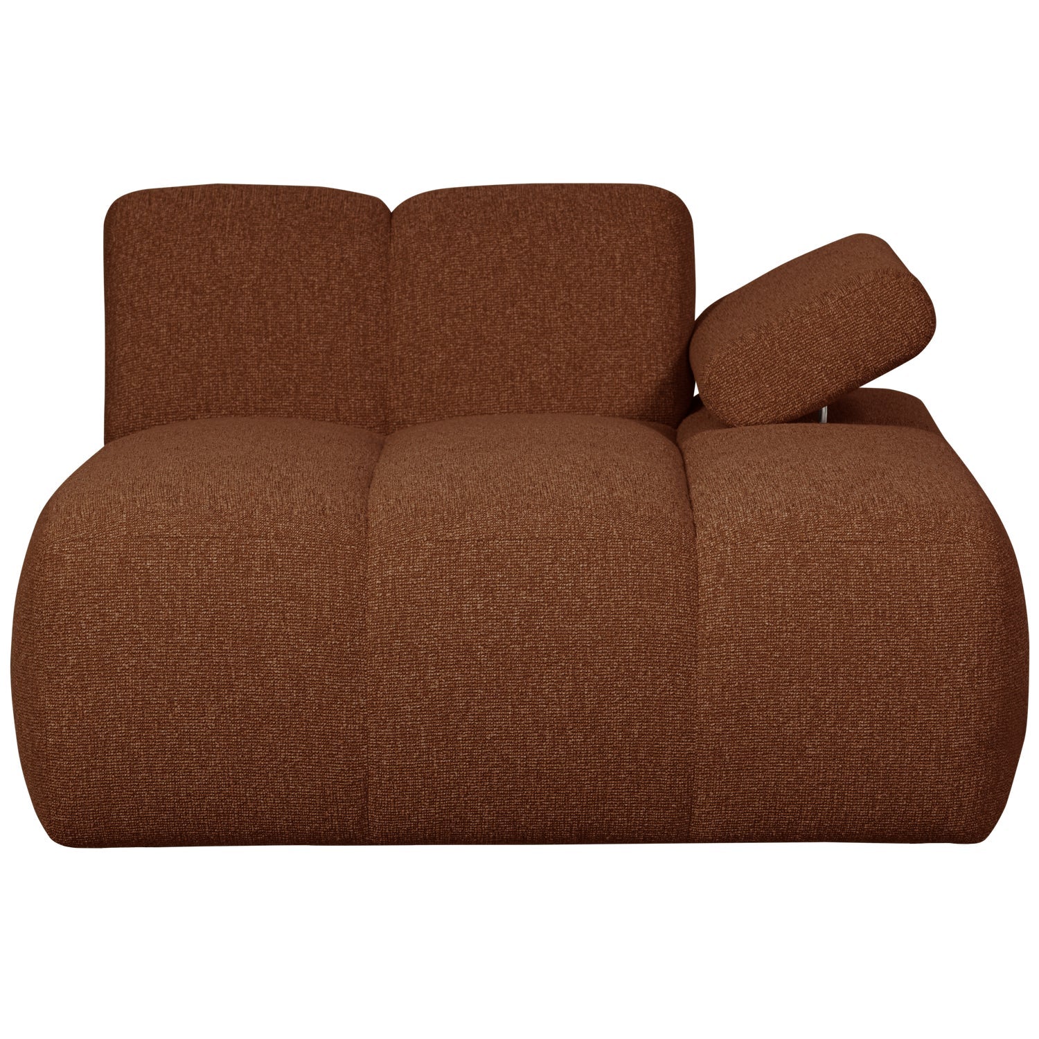 Sofa modułowa MOJO - szezlong prawostronny brązowy bouclé
