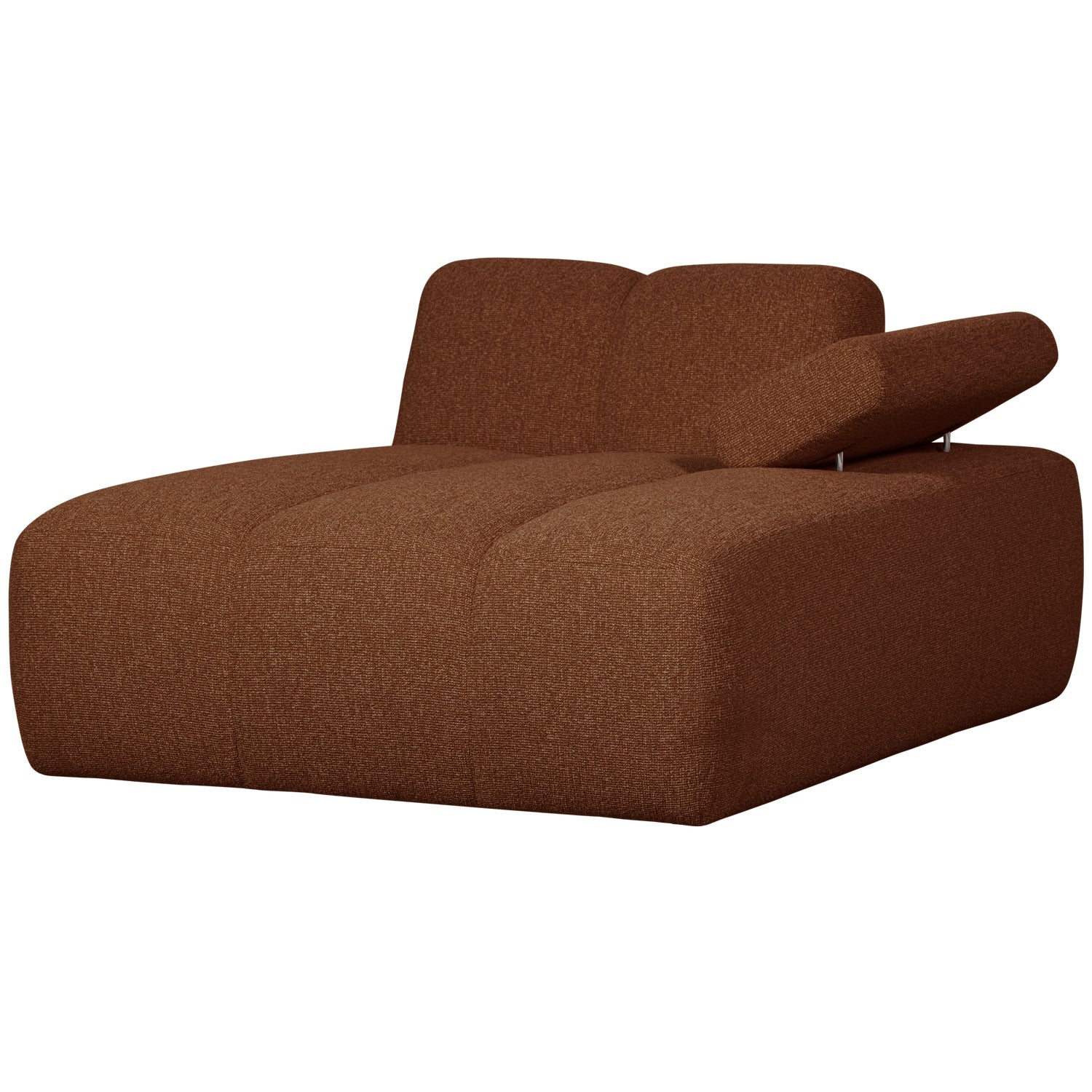 Sofa modułowa MOJO - szezlong prawostronny brązowy bouclé