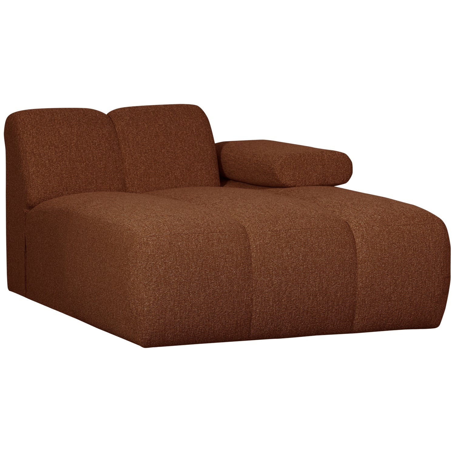 Sofa modułowa MOJO - szezlong prawostronny brązowy bouclé