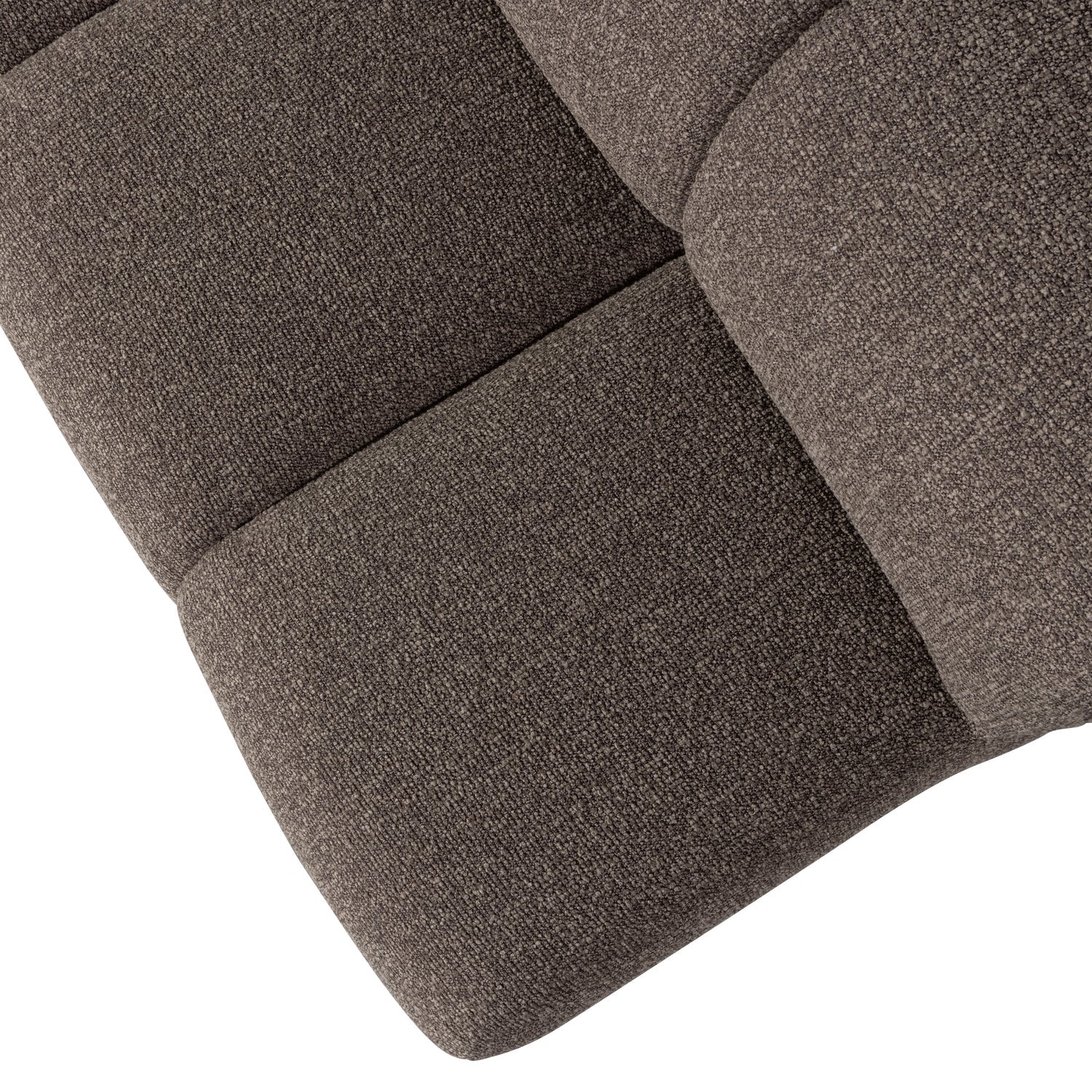 Sofa modułowa MOJO - element 3-osobowy ciemnobrązowy bouclé