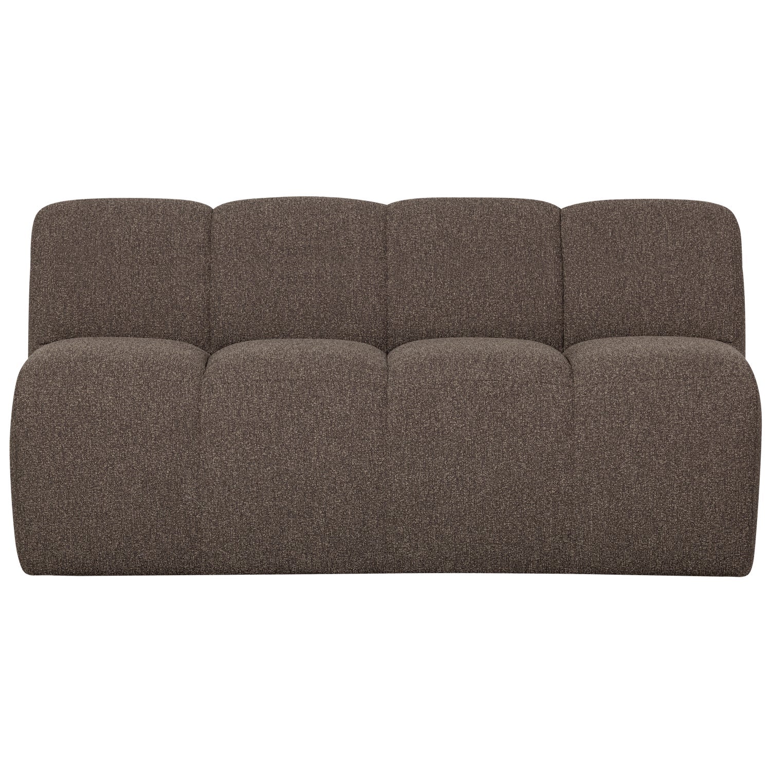 Sofa modułowa MOJO - element 3-osobowy ciemnobrązowy bouclé