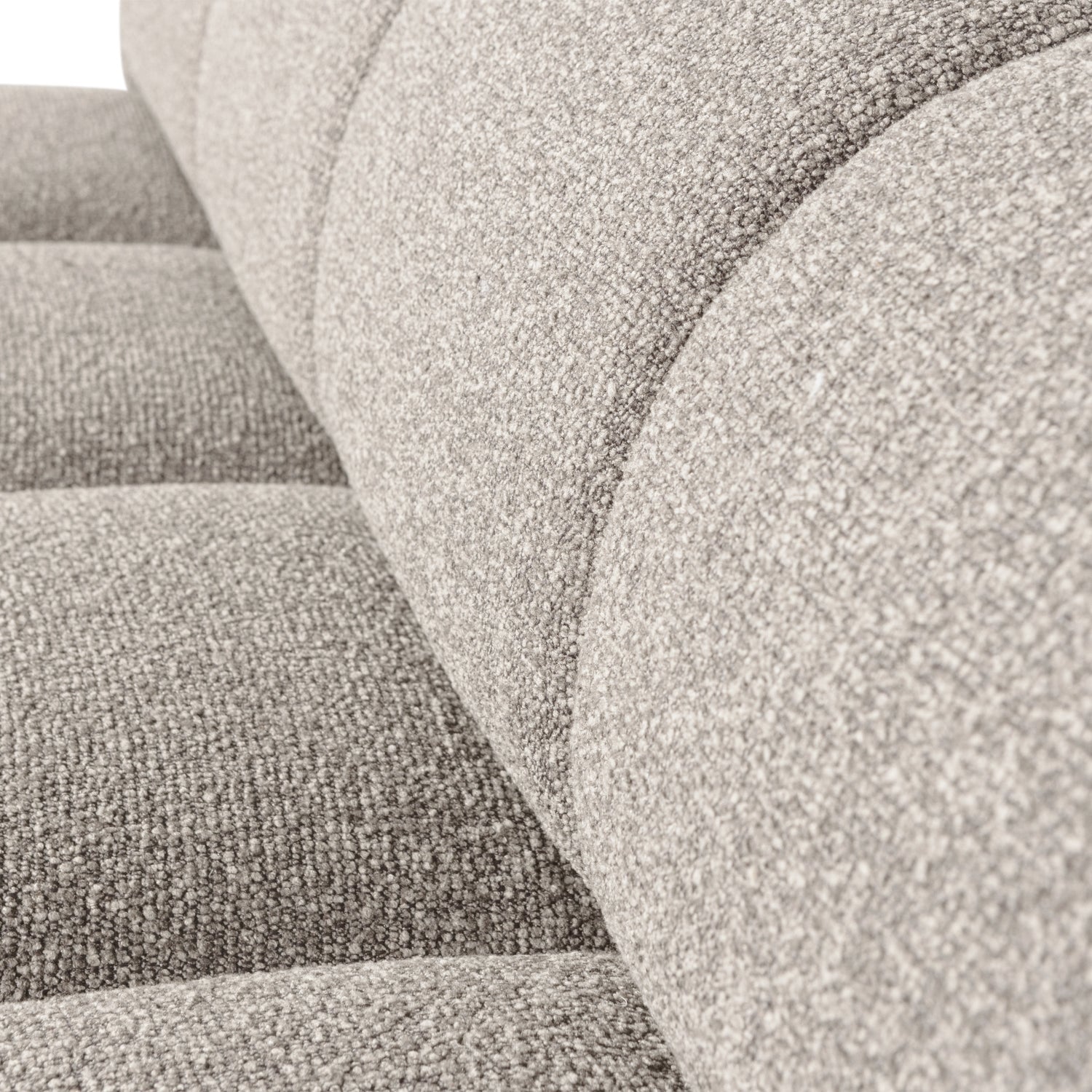 Sofa modułowa MOJO - element 3-osobowy beżowy melanż bouclé