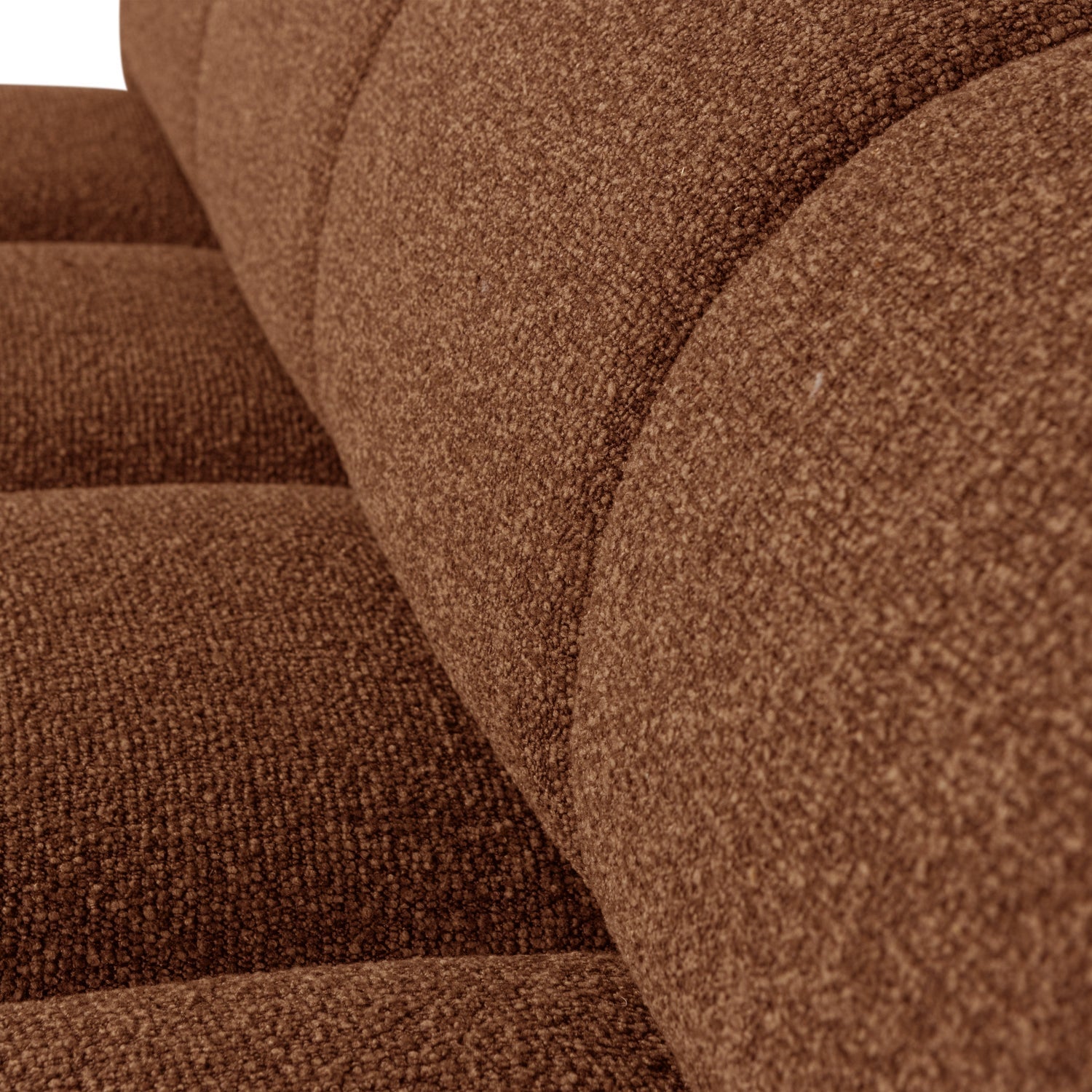 Sofa modułowa MOJO - element 3-osobowy brązowy bouclé