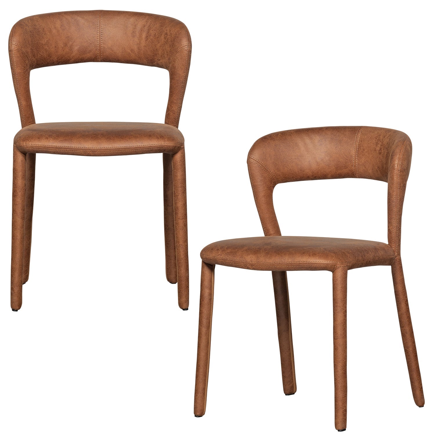 NOBLE Chair Light Brown Eco-Leather