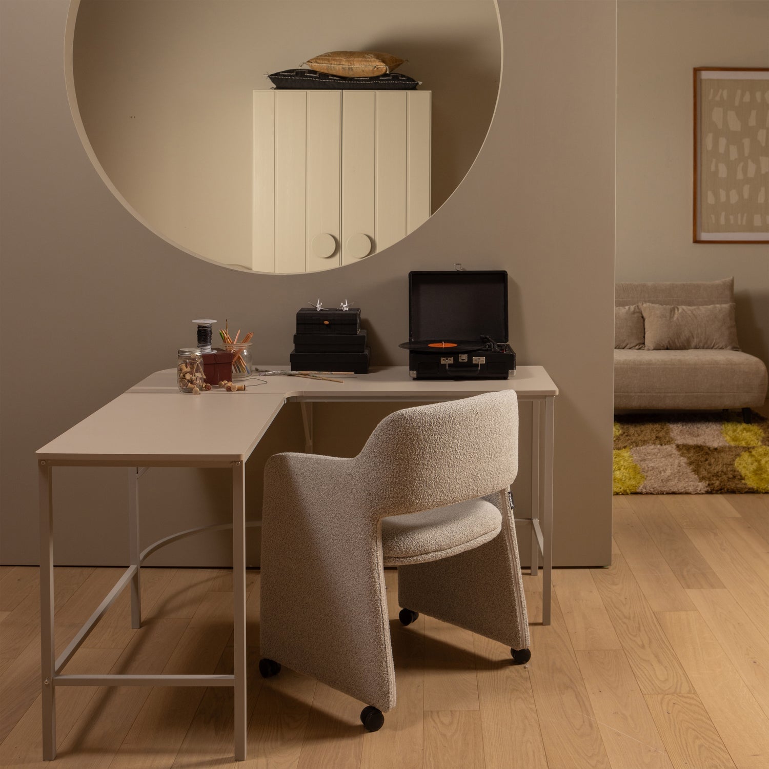 LYRIC gray wheeled chair