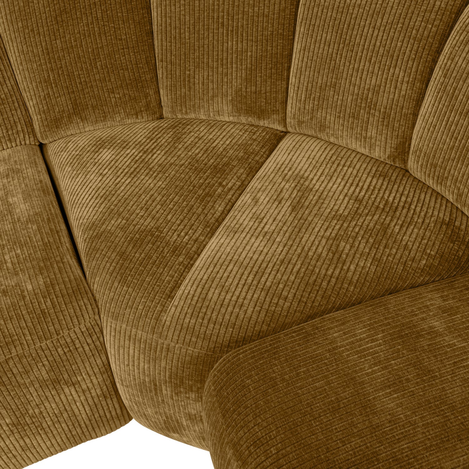 Mojo Corner Sofa Right Woven Rib Fabric Honey Yellow