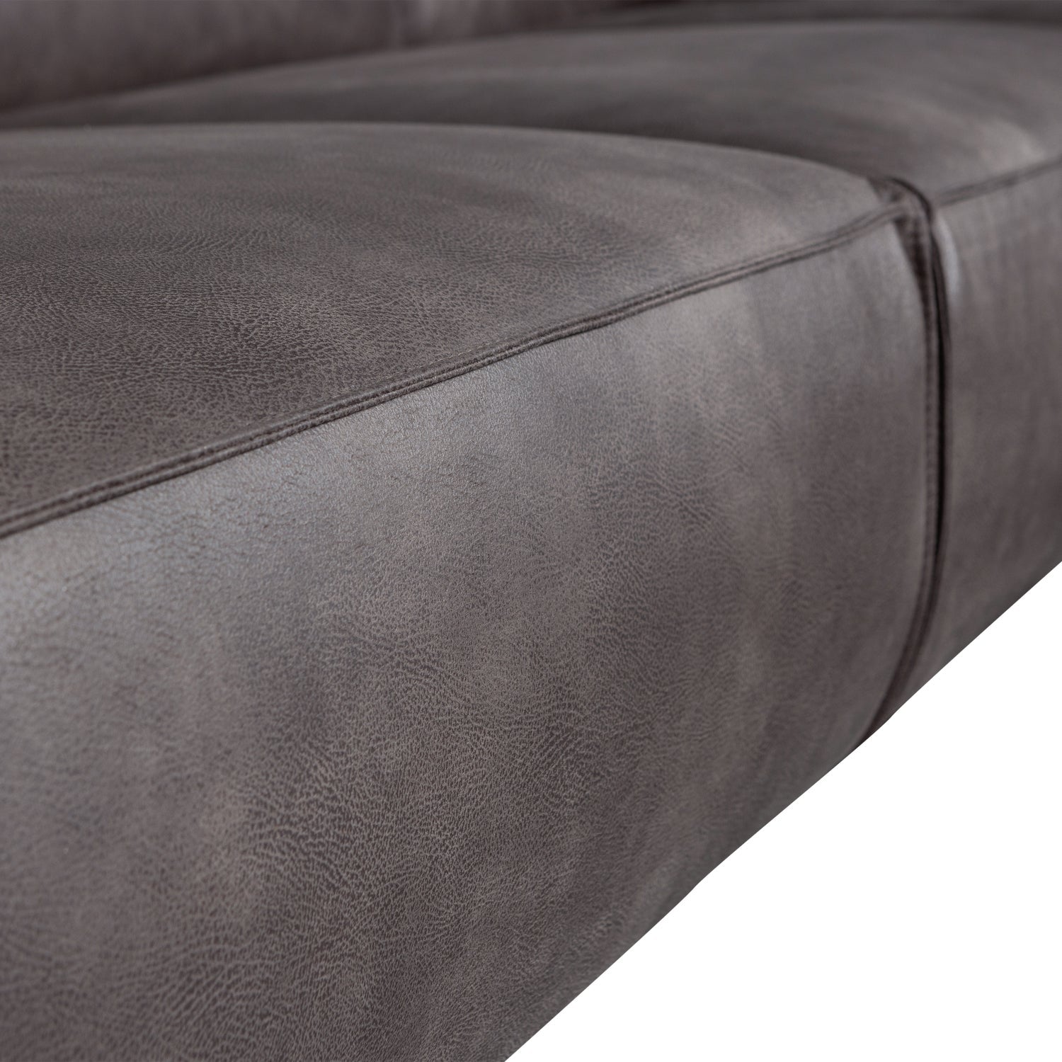 Sofa 4-osobowa STATEMENT ciemnoszara skóra