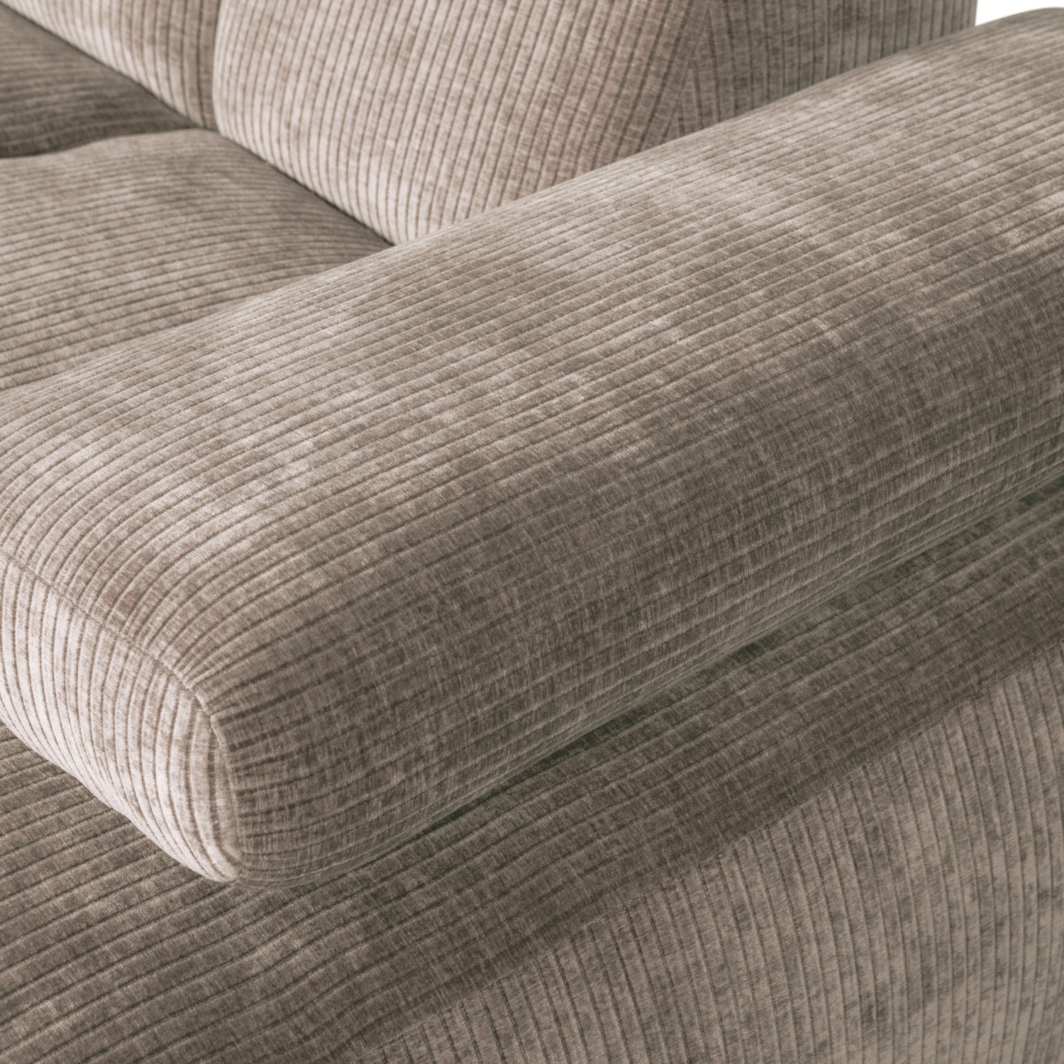 Mojo Chaise Longue Right Woven Rib Fabric Dark Sand